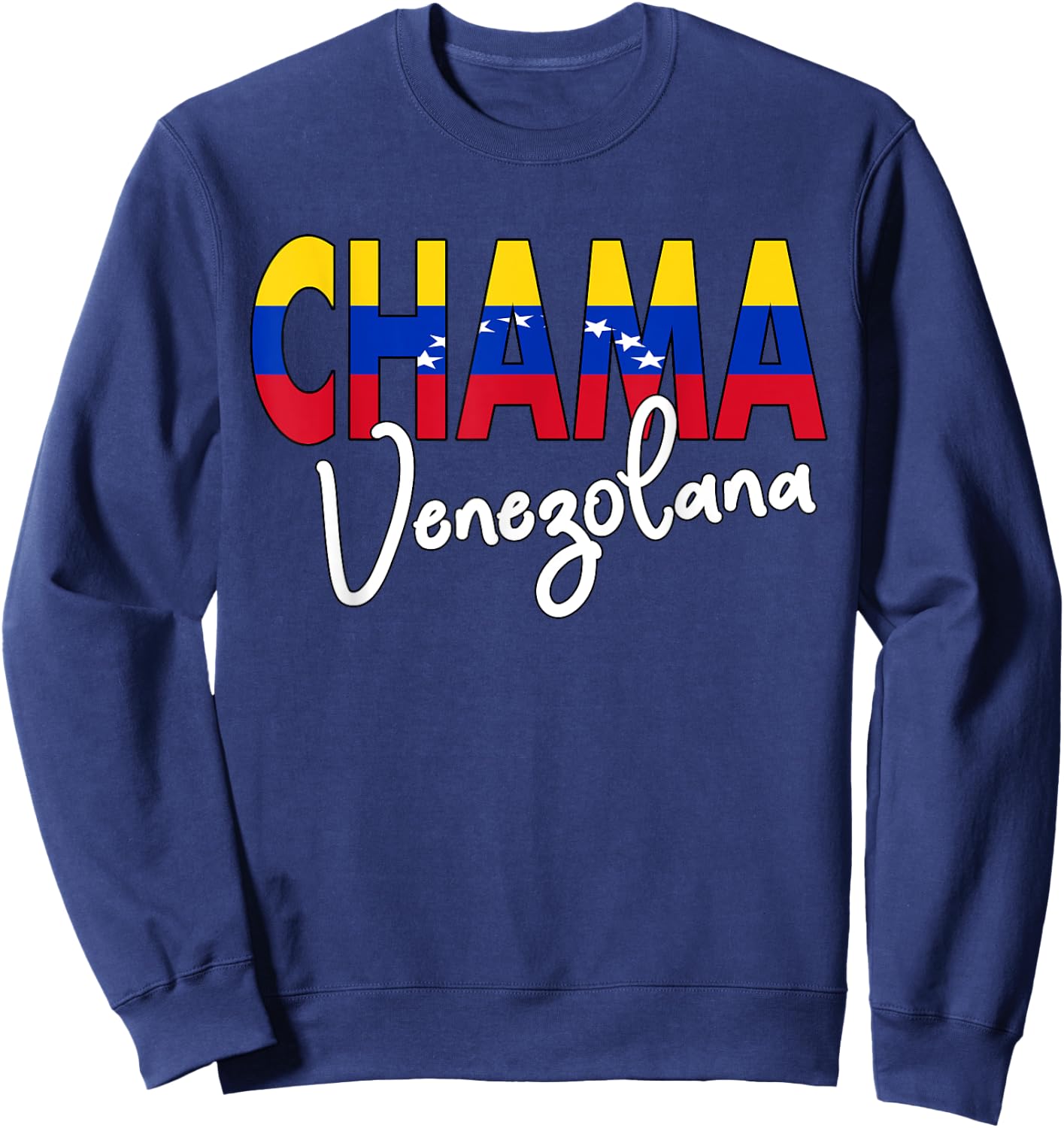 Artistic Design Chama Venezolana Flannel Flag Venezuela Sweatshirt - Sweatshirt | Navy
