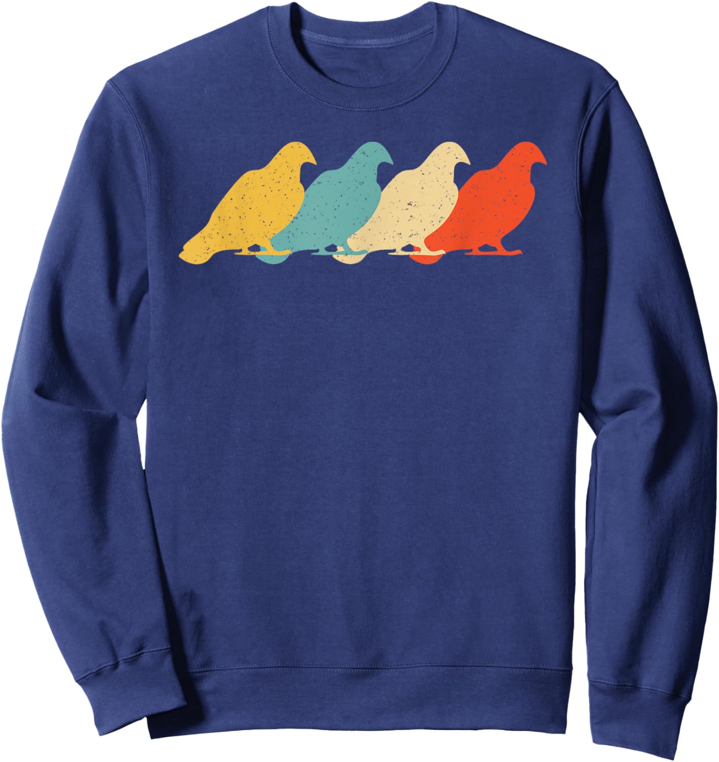 Pigeon Vintage Retro Bandtail Bird Dove Lover 60s 70s Gift Sweatshirt - Sweatshirt | Navy