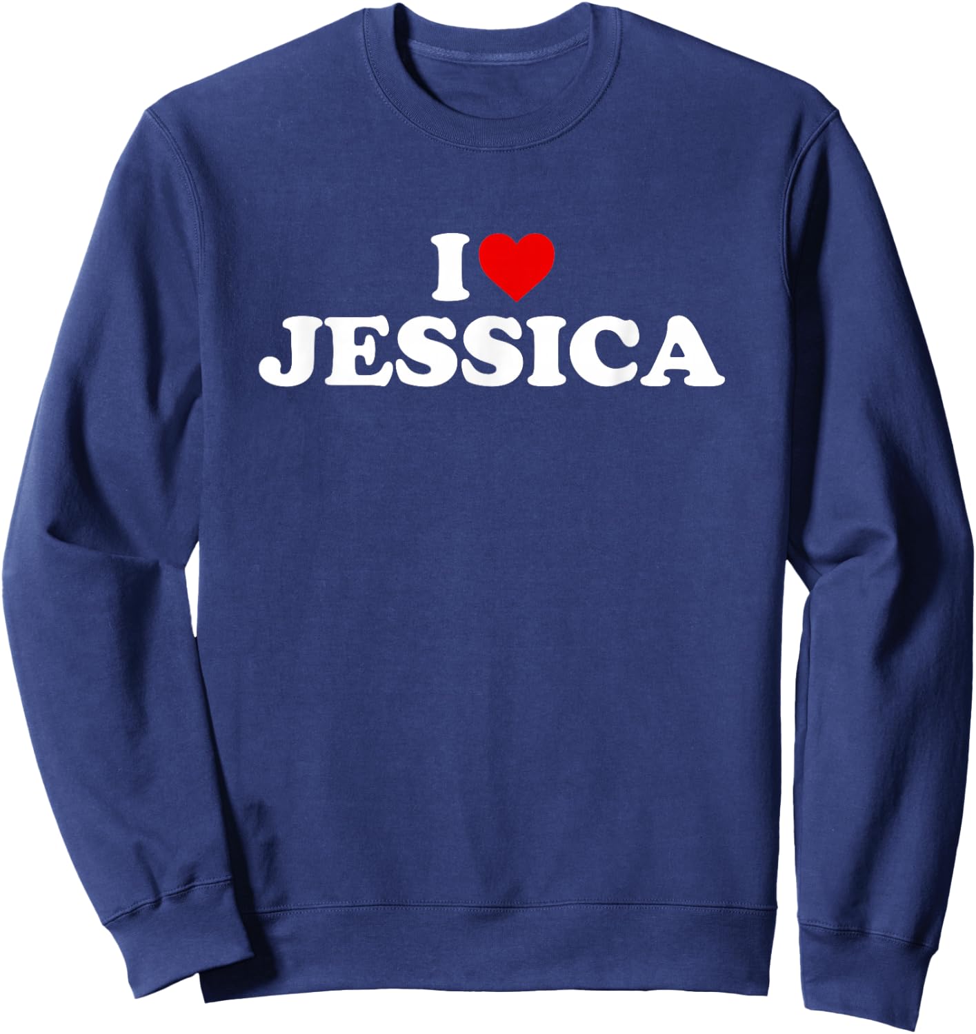 I Love Jessica - Heart Sweatshirt - Sweatshirt | Navy