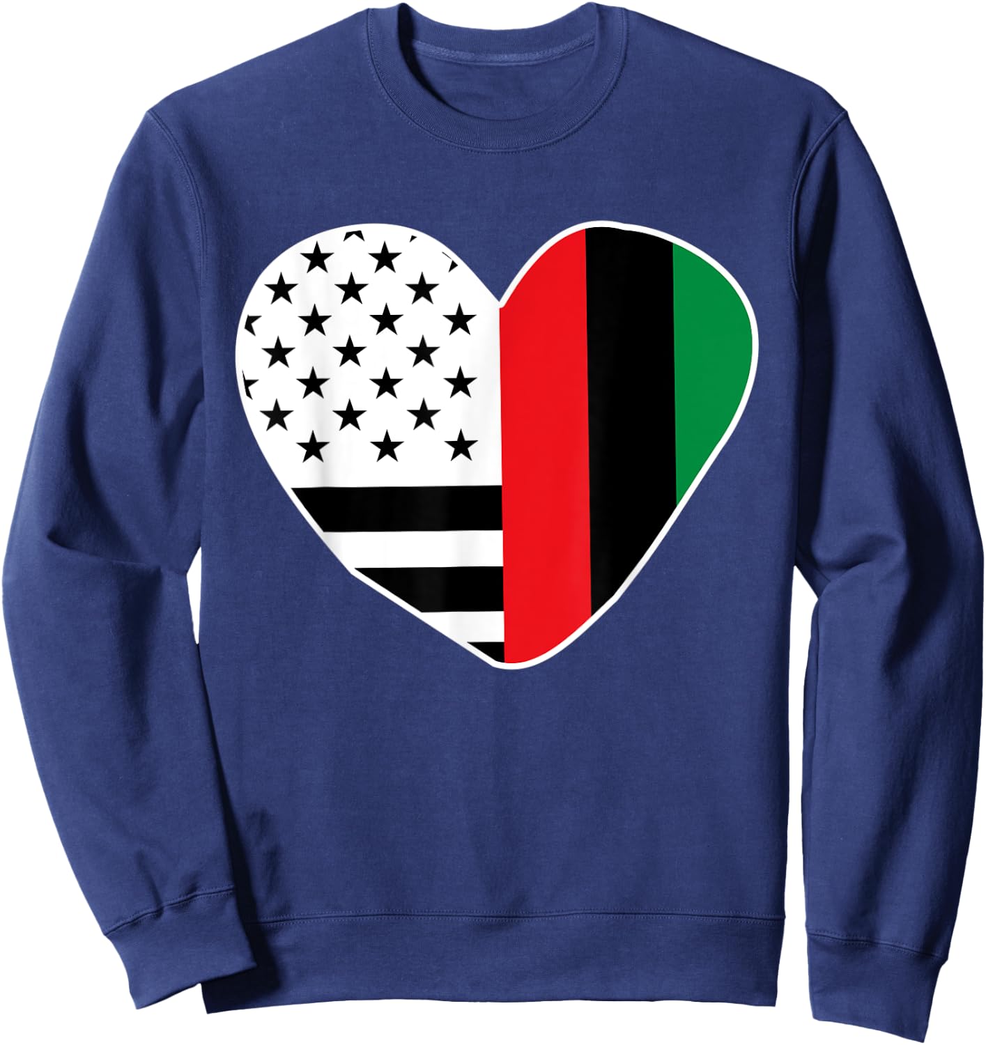 African American Shirt Black History Month Africa USA Flag Kids Men Sweatshirt - Sweatshirt | Navy