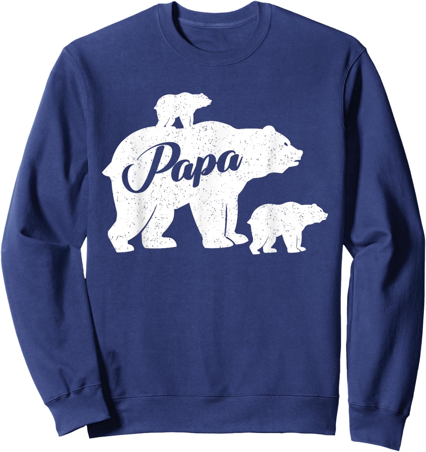 Papa Bear - Baby Newborn Twin Dad Bear Papabear Sweatshirt - Sweatshirt | Navy