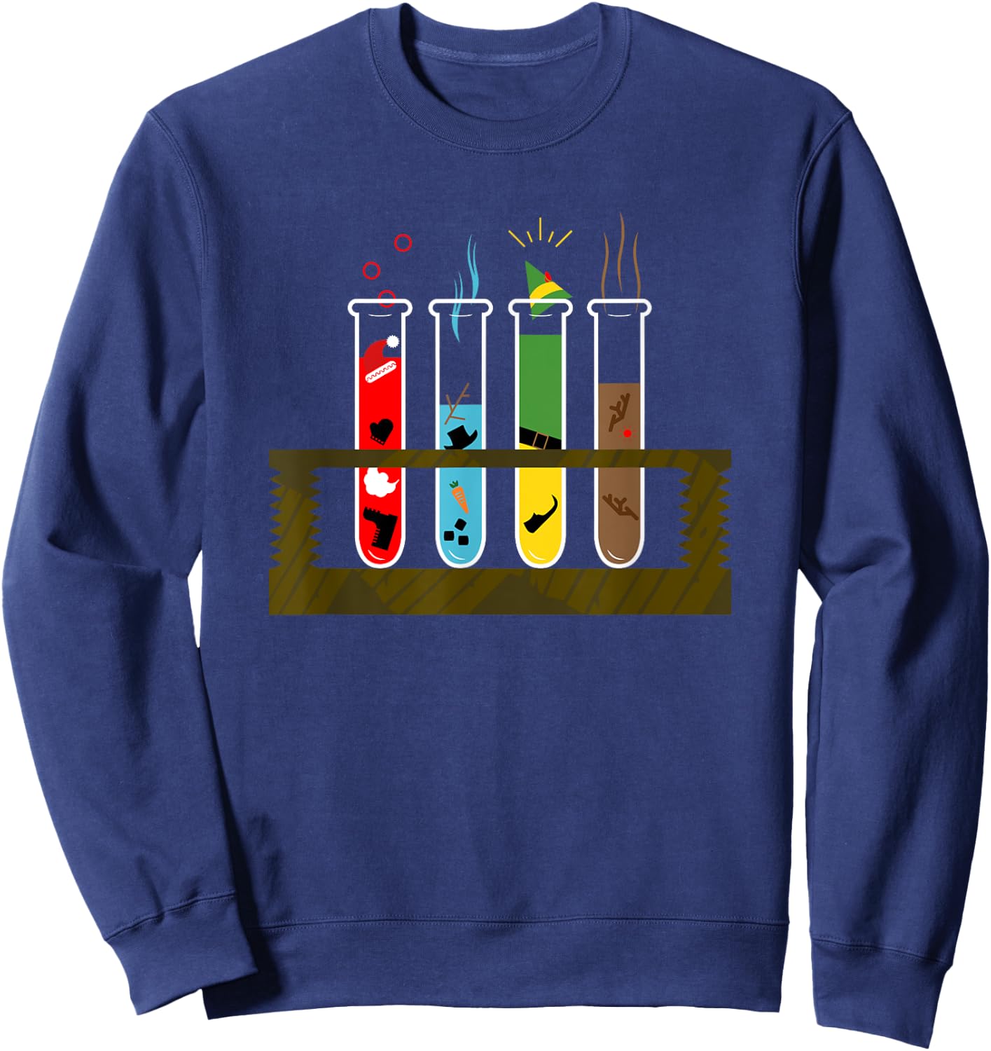 Melted Christmas - Chemist Christmas Funny - Test Tube Sweatshirt - Sweatshirt | Navy