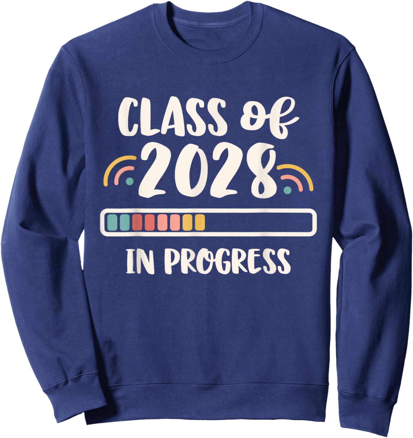 Online Virtual School | In Progress Class of 2028 Sweatshirt - Sweatshirt | Navy