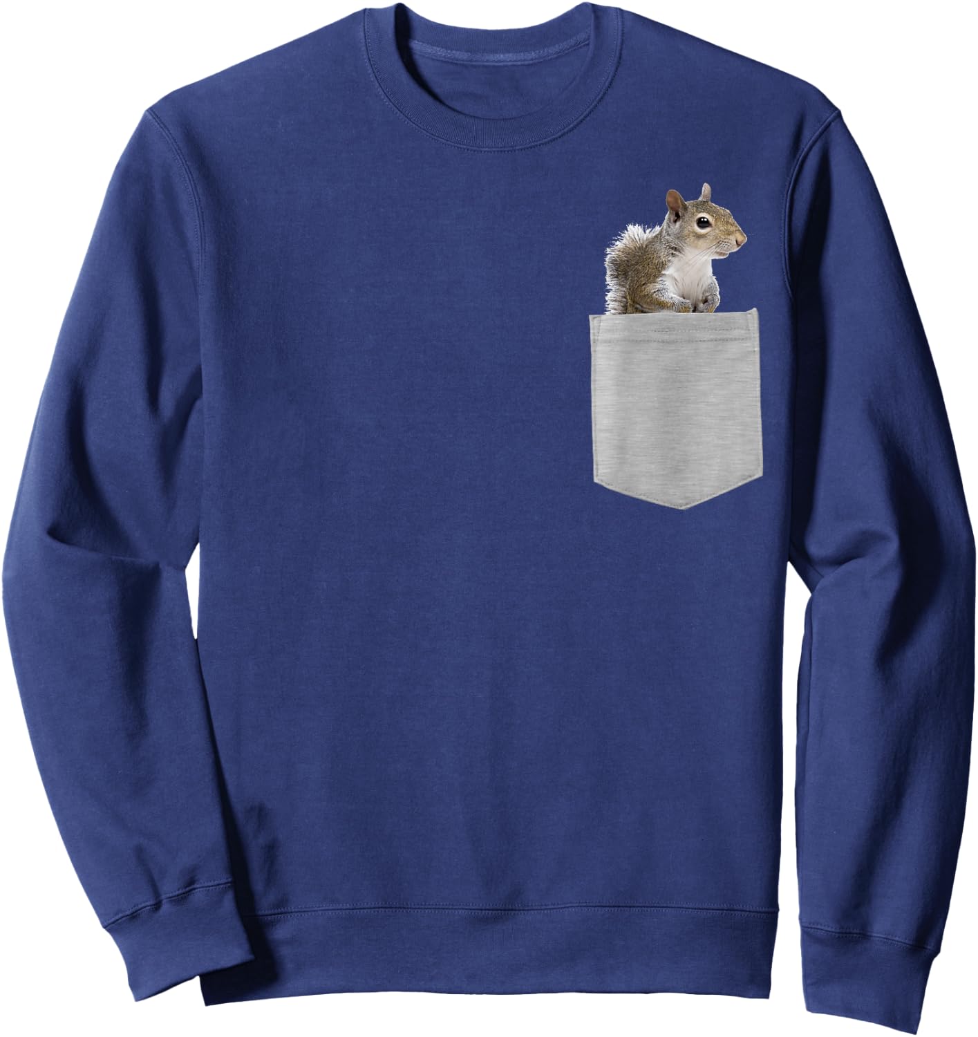Animal in Your Pocket Grey Squirrel Sweatshirt - Sweatshirt | Navy