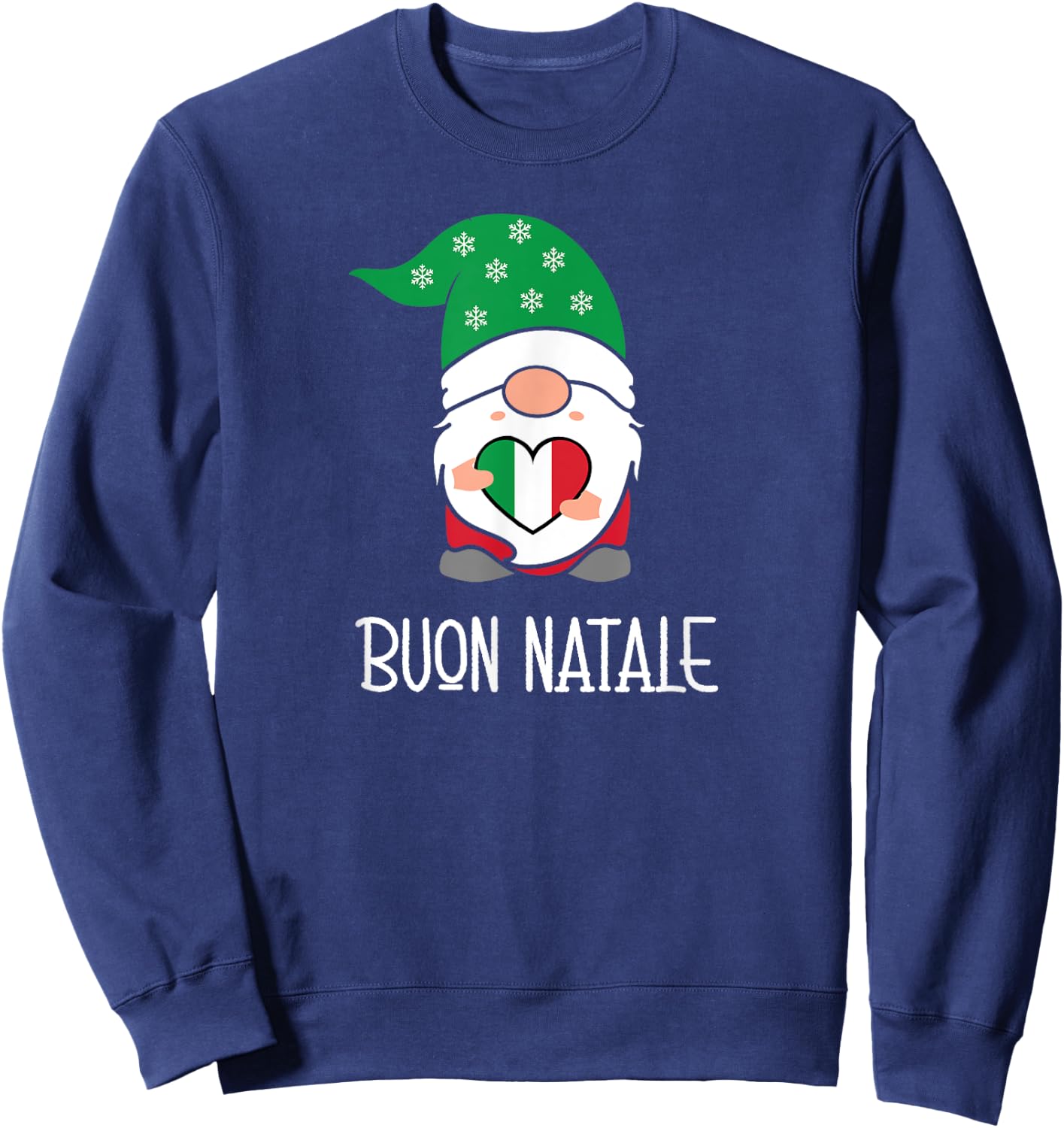 Buon Natale Italian Christmas Gnome Sweatshirt - Sweatshirt | Navy