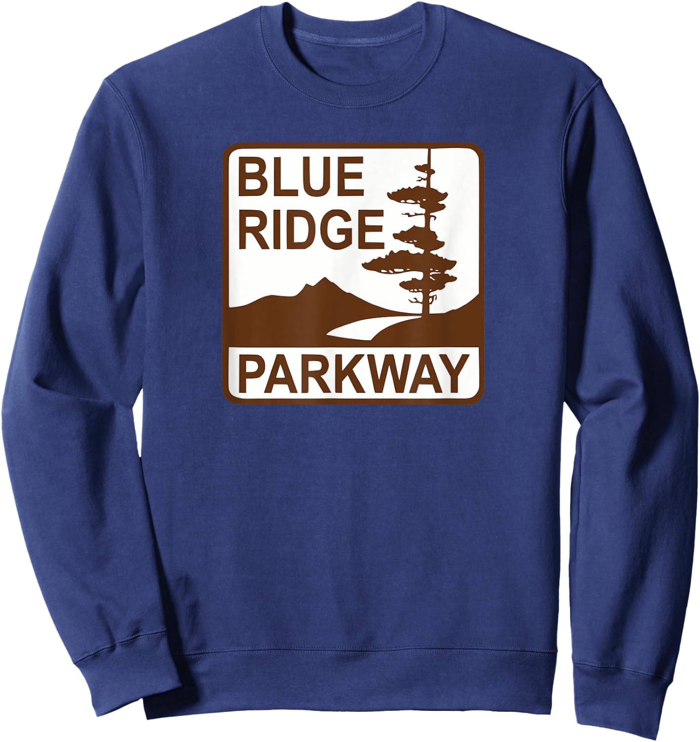Blue Ridge Parkway Road Sign Sweatshirt - Sweatshirt | Navy