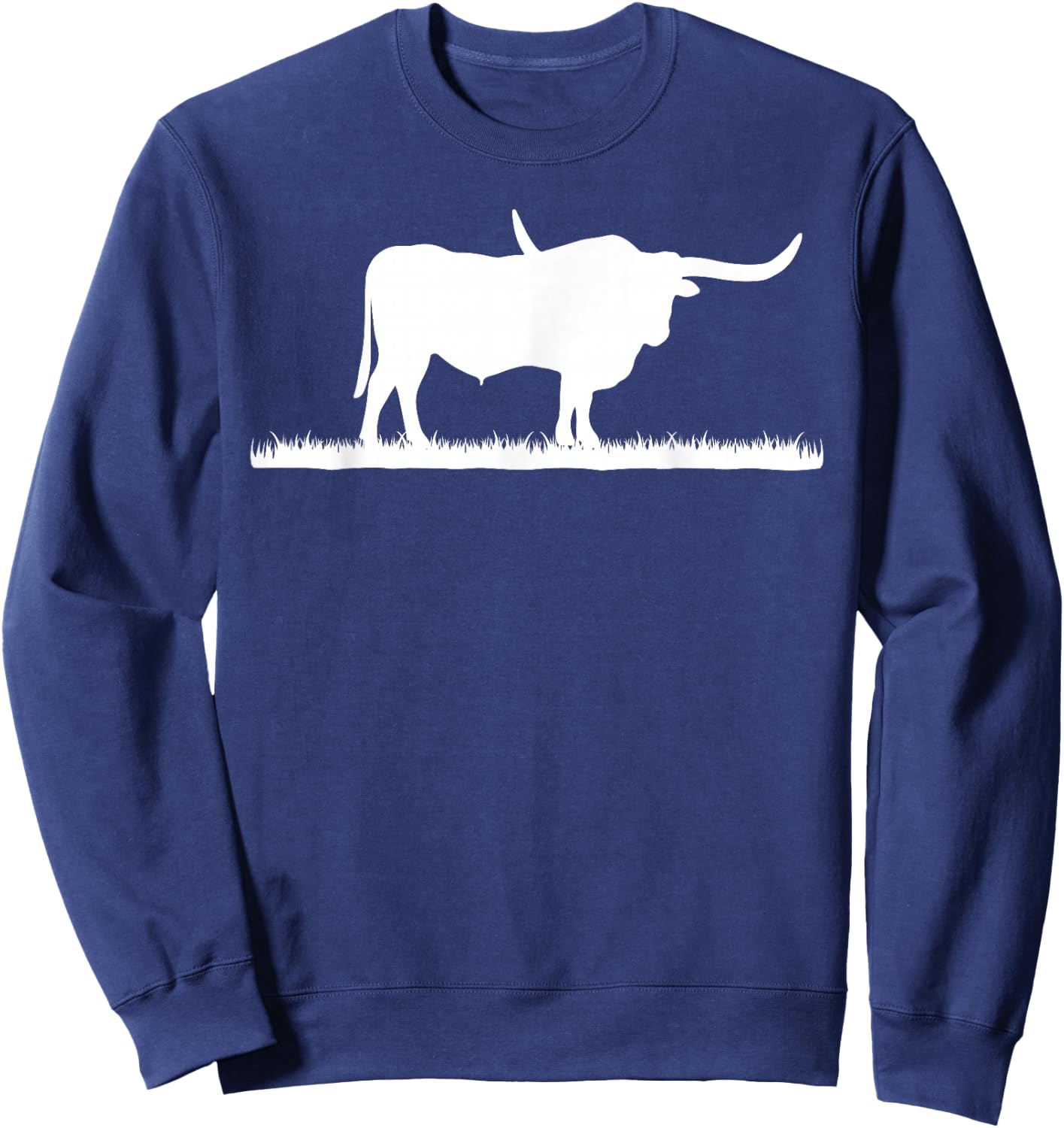 Texas Longhorn Rancher - Longhorn Cow For Cattle Farmer Sweatshirt - Sweatshirt | Navy