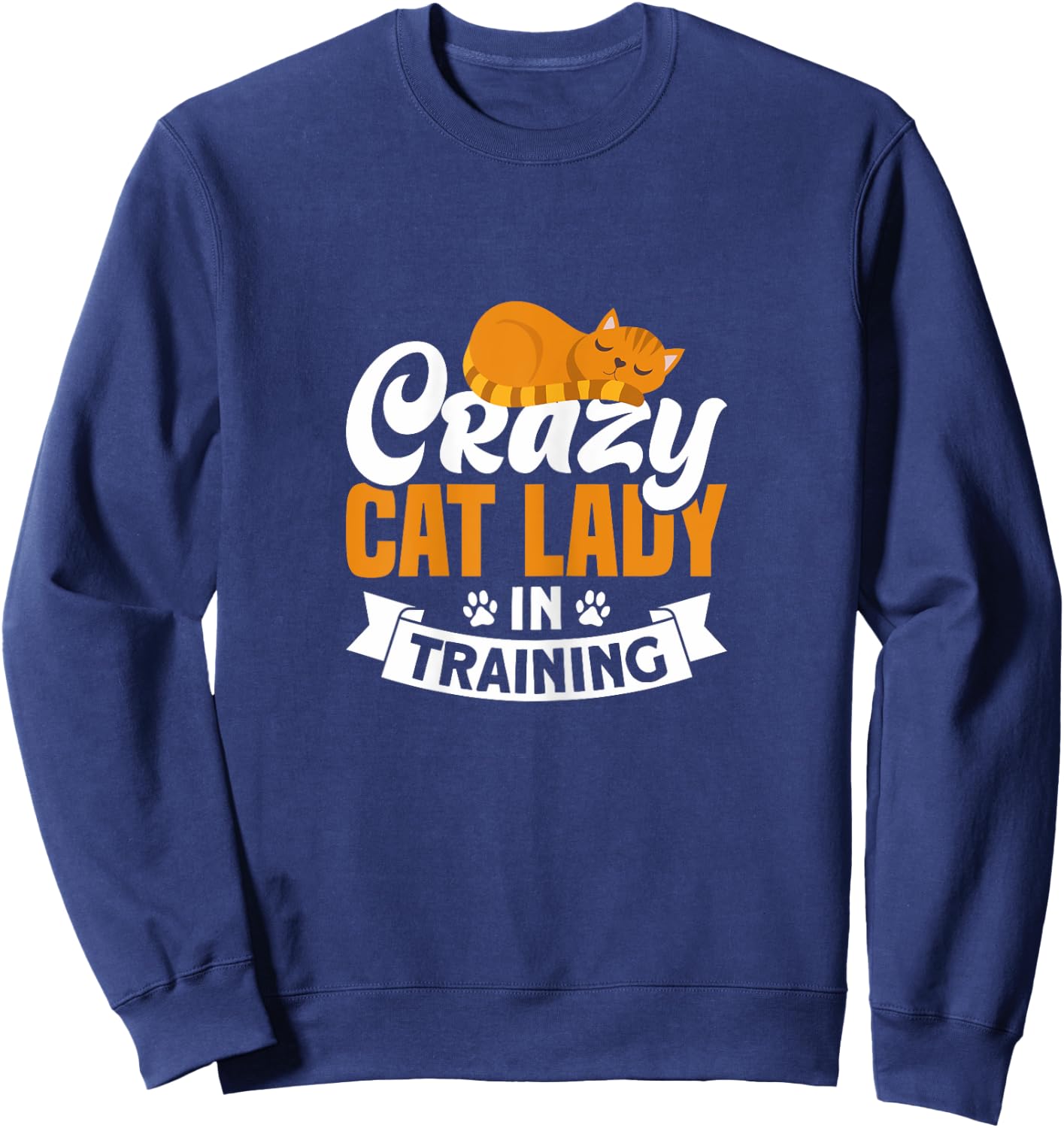 Crazy Cat Lady In Training Kitten Love Cat Sweatshirt - Sweatshirt | Navy