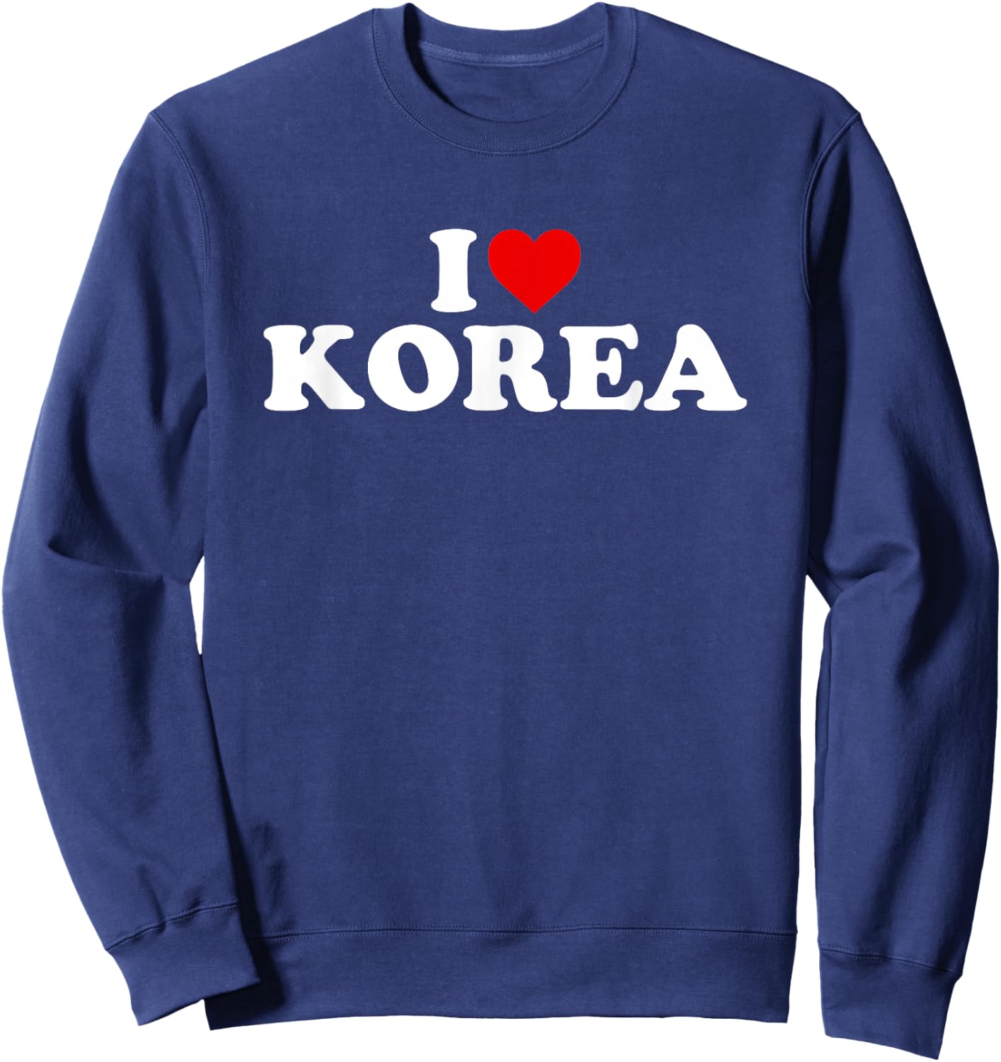 I Love Korea - Heart Sweatshirt - Sweatshirt | Navy