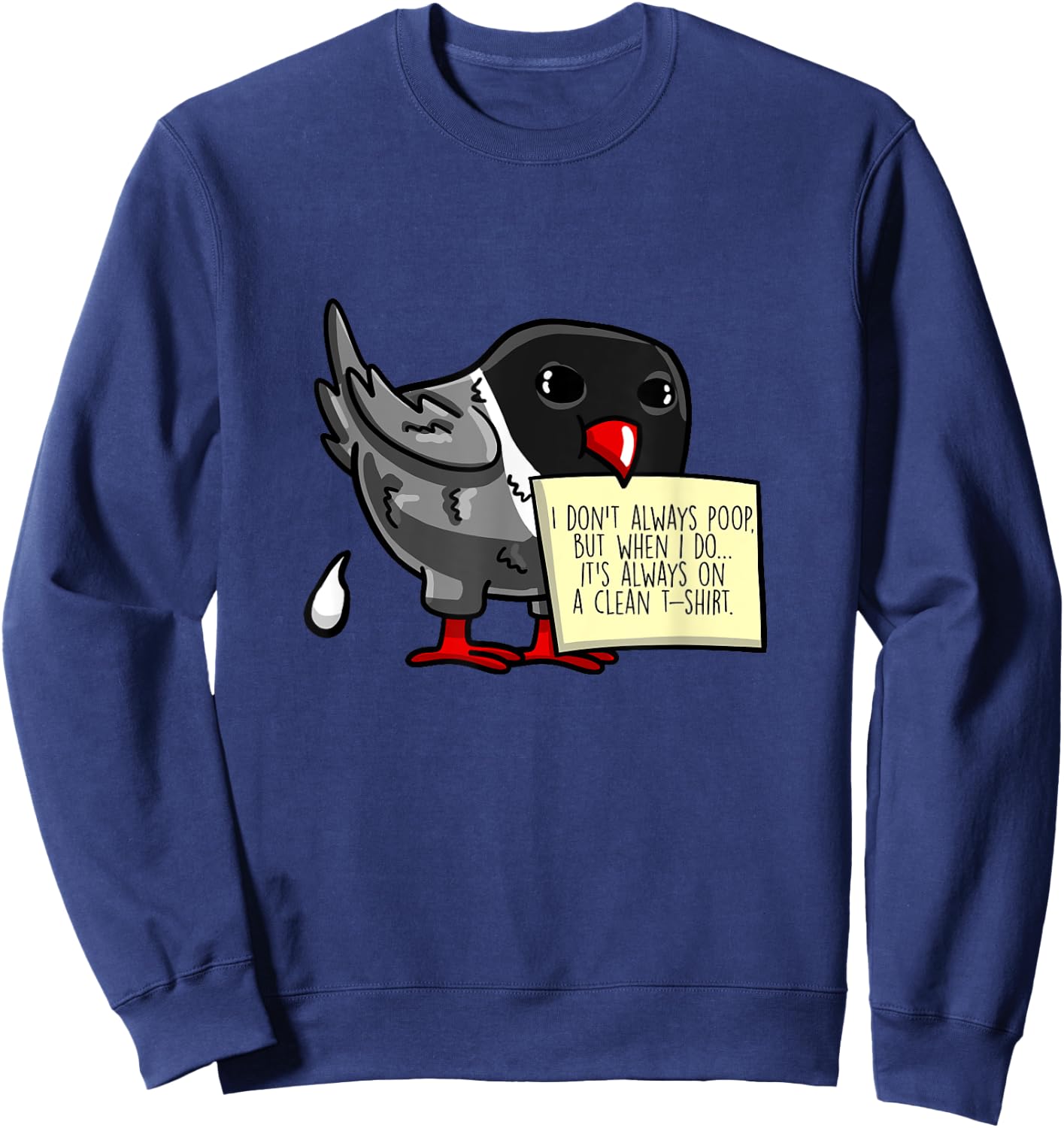Poop On Note Lovebird Funny Fowl Pet Bird Lover Gift Sweatshirt - Sweatshirt | Navy