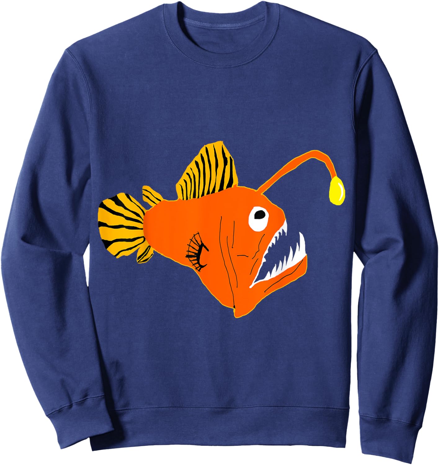 Anglerfish Deep Sea Creatures Angler Fish Sea Monster Sweatshirt - Sweatshirt | Navy