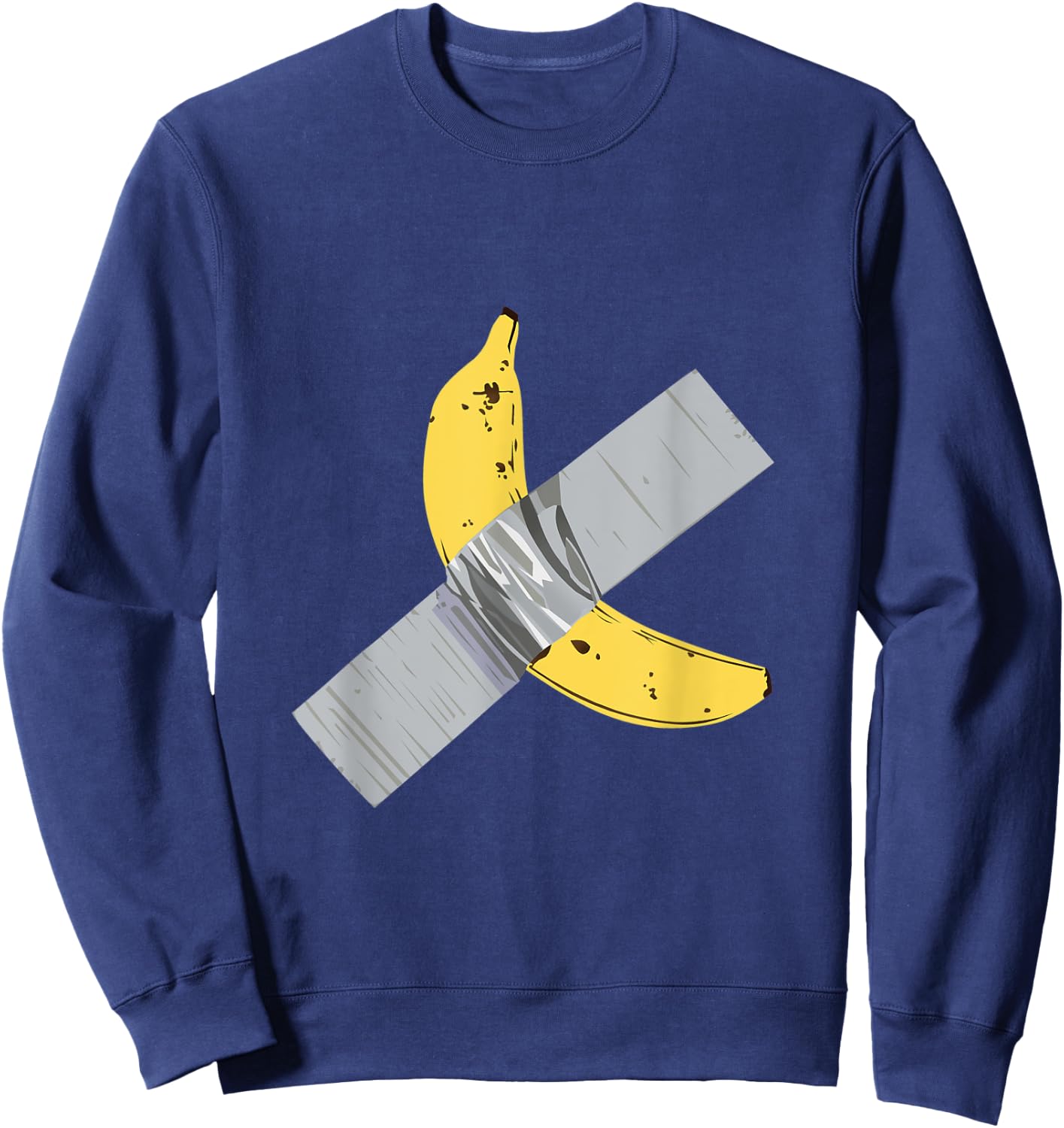 Banana Artwork Tape Vegan Sweatshirt - Sweatshirt | Navy