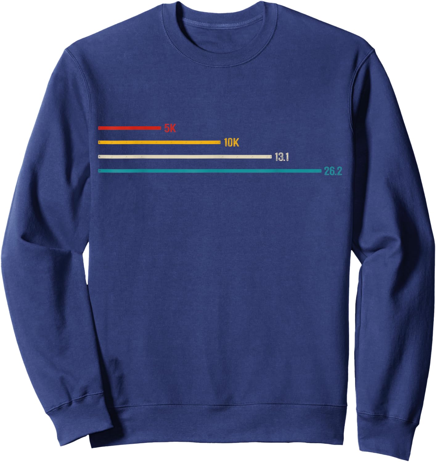 Running Vintage 26.2 Miles Marathoner Half Marathon Runner Sweatshirt - Sweatshirt | Navy