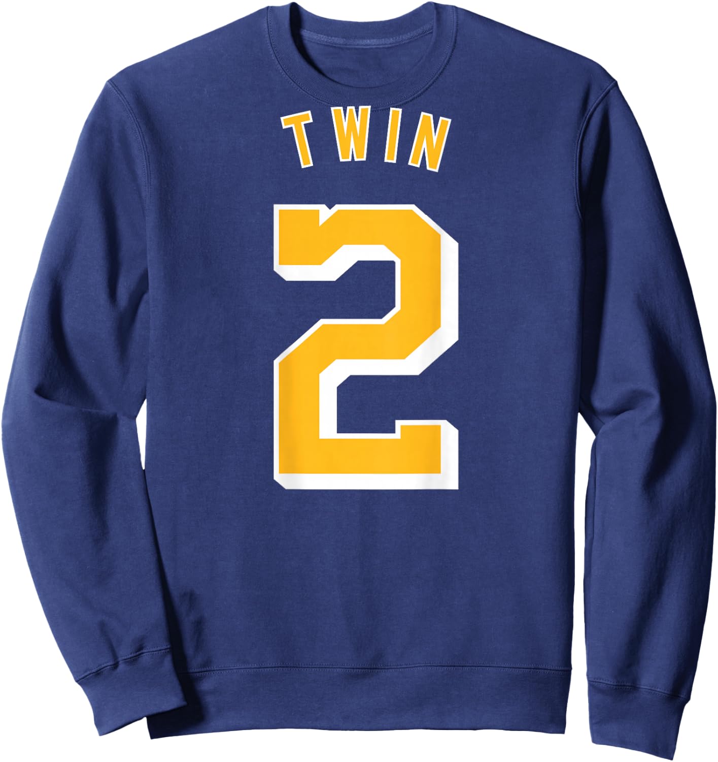 Twin 2 and Twin 1 Shirts Matching Adult & Kids Jersey Funny Sweatshirt - Sweatshirt | Navy