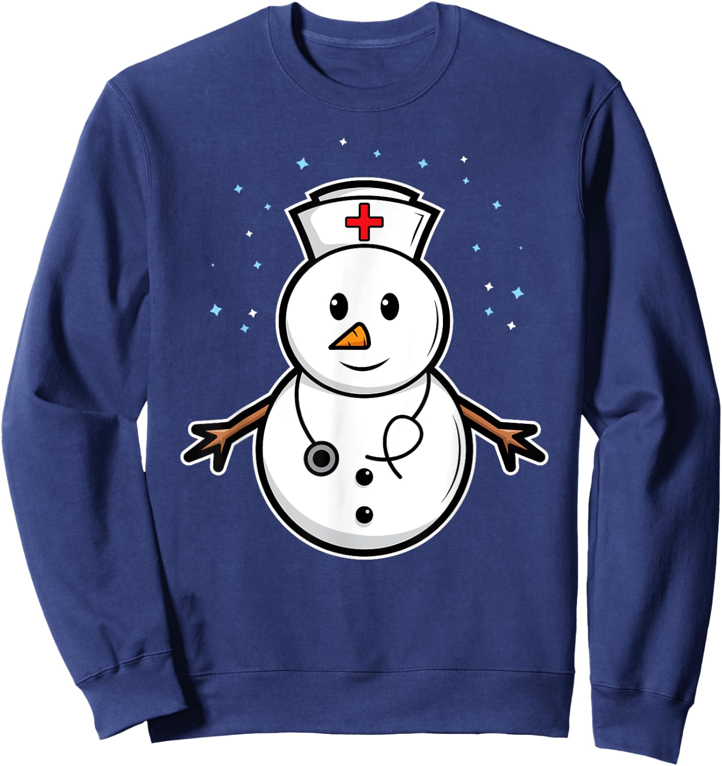 Medical Snowman Nurse Doctor Christmas Holidays Winter Snow Sweatshirt - Sweatshirt | Navy