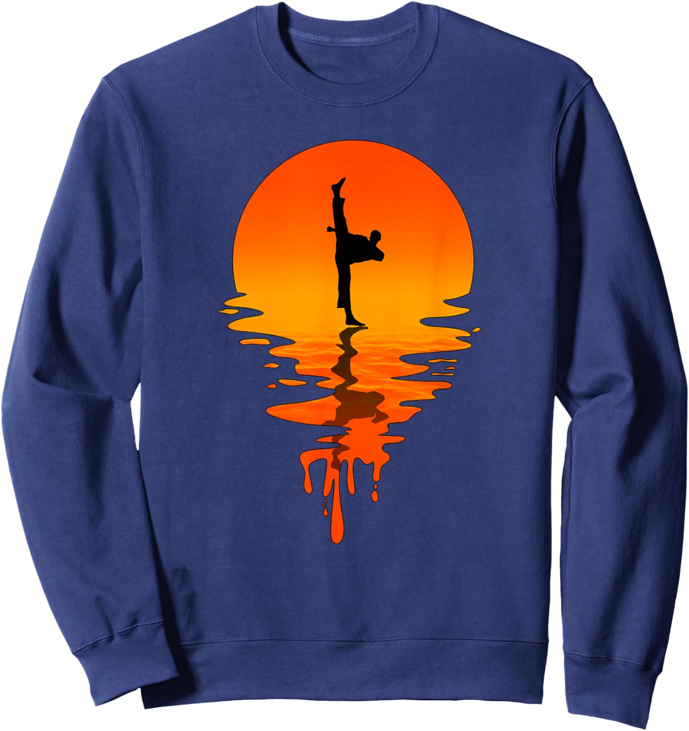 Vintage Retro Style Taekwondo Sweatshirt - Sweatshirt | Navy