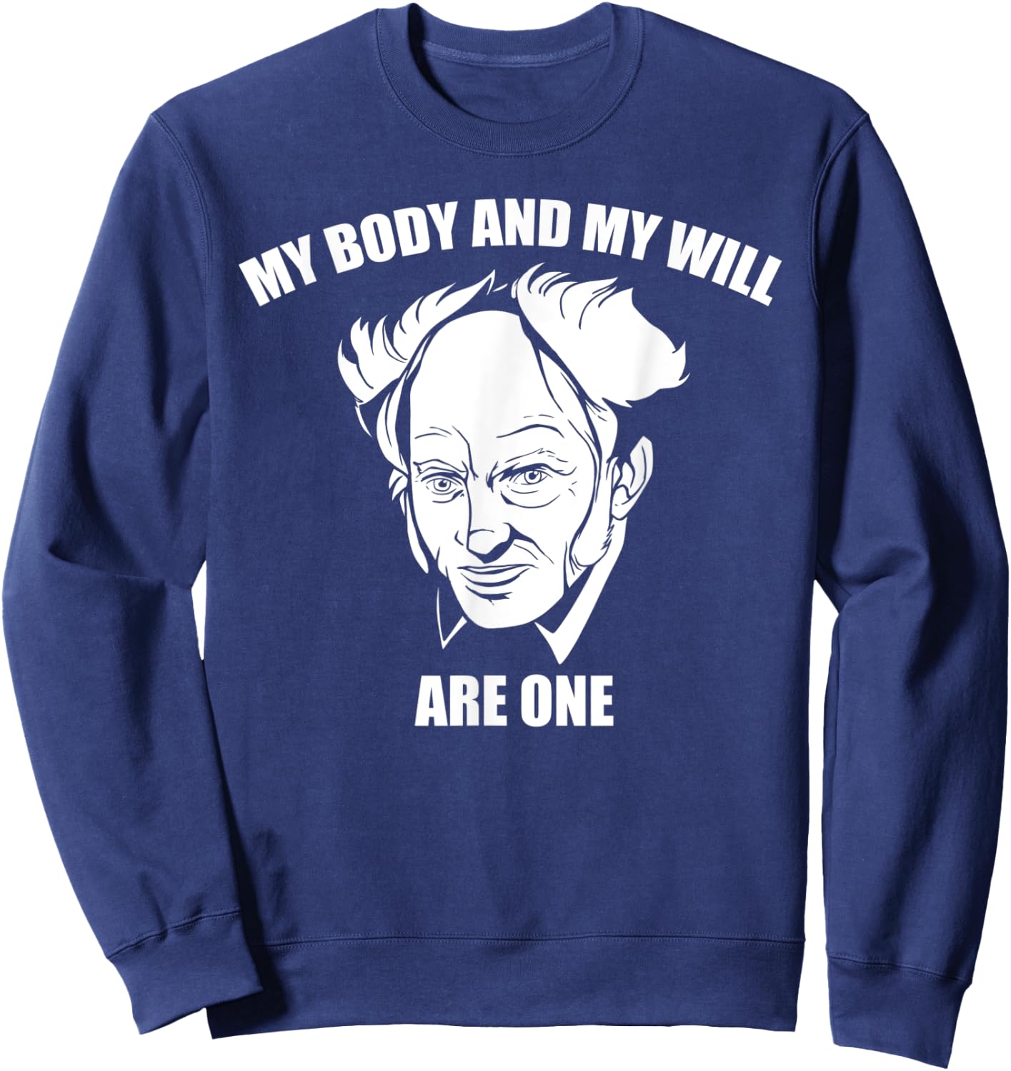 Arthur Schopenhauer German Philosopher Sweatshirt - Sweatshirt | Navy