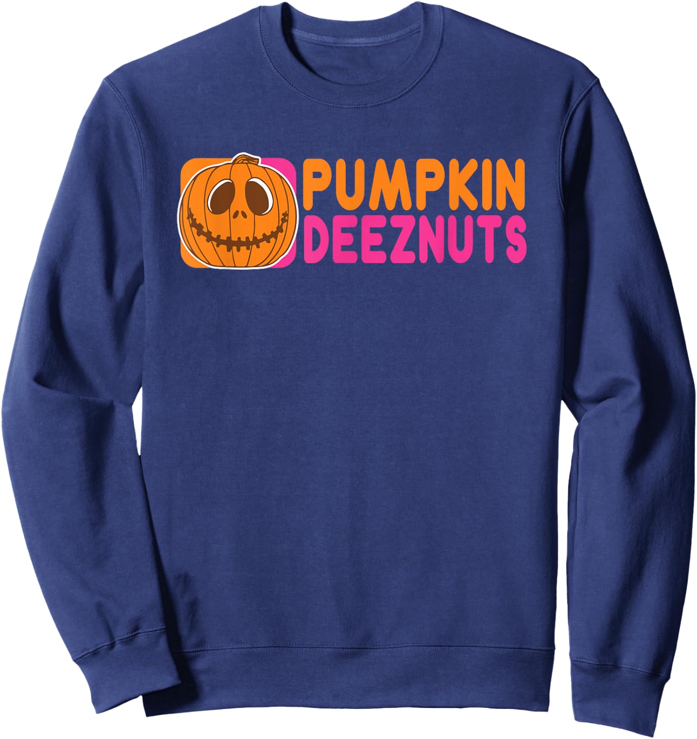 Ghost Pumpkin Deez nut Halloween Cute Sweatshirt - Sweatshirt | Navy