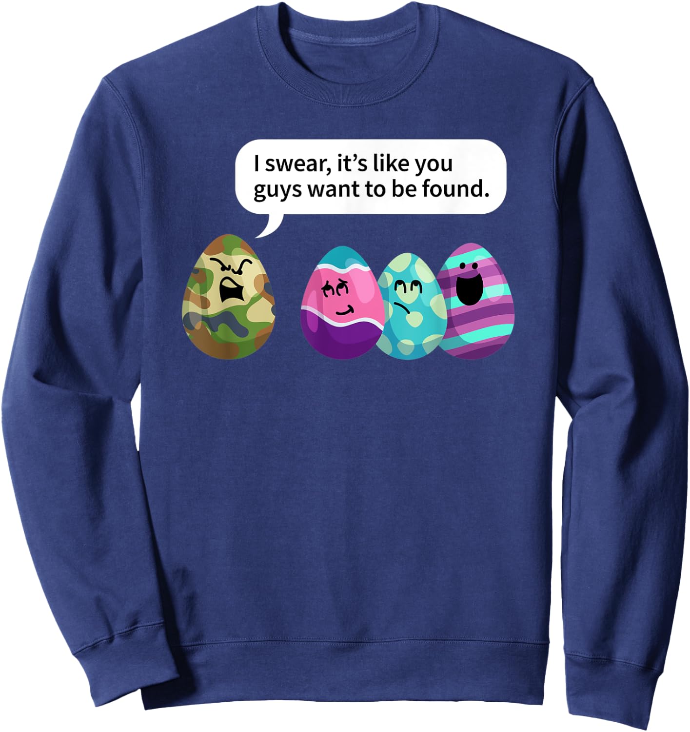 Funny Army or Military Easter Gift Sweatshirt - Sweatshirt | Navy