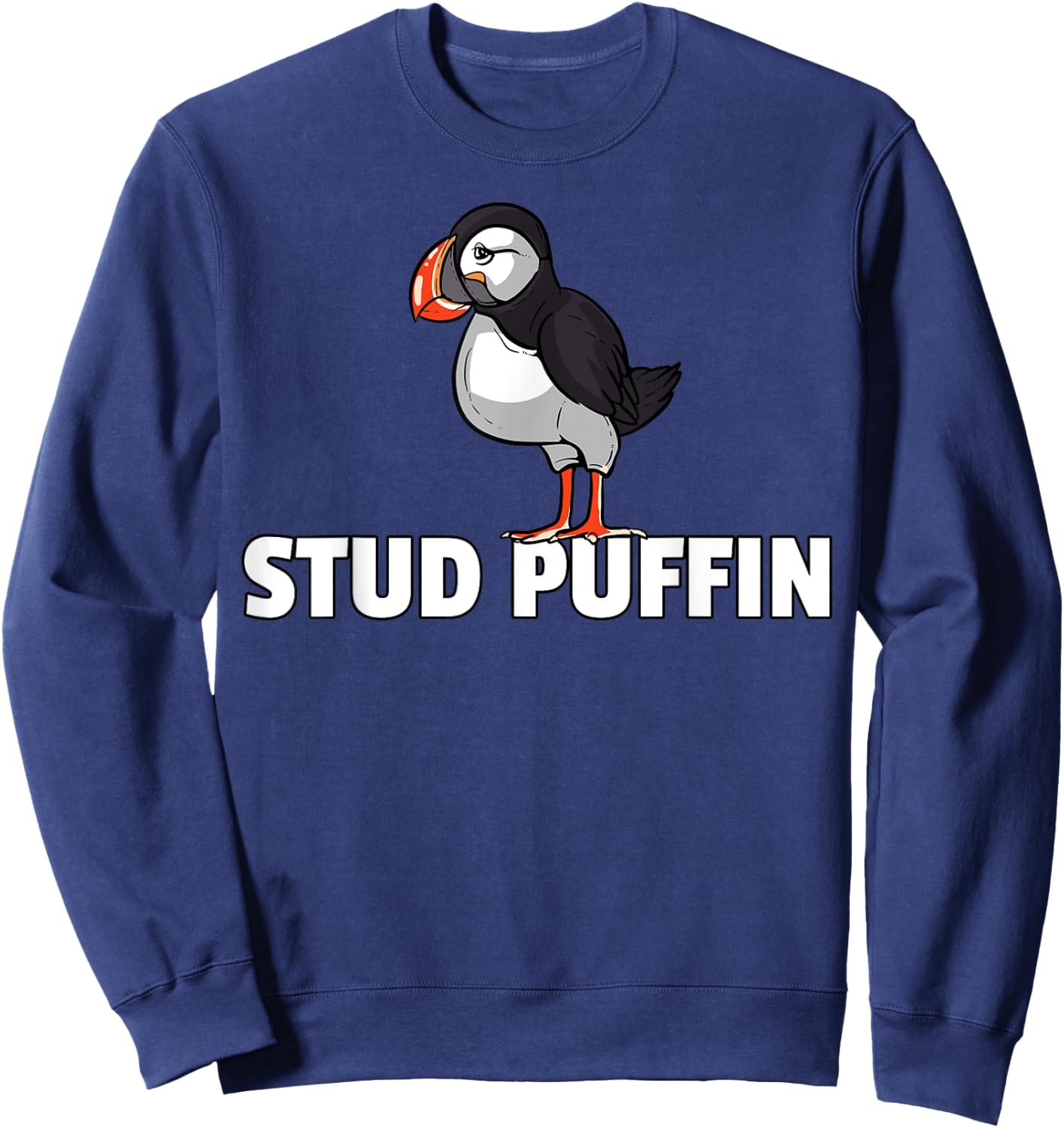 Stud Puffin Gift Iceland Seabird Sweatshirt - Sweatshirt | Navy