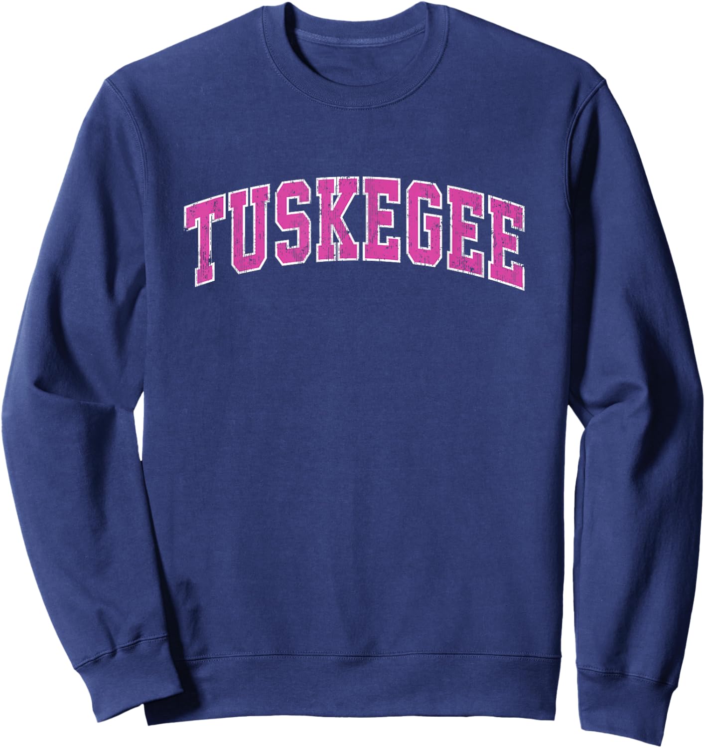 Tuskegee Alabama AL Vintage Sports Design Pink Design Sweatshirt - Sweatshirt | Navy