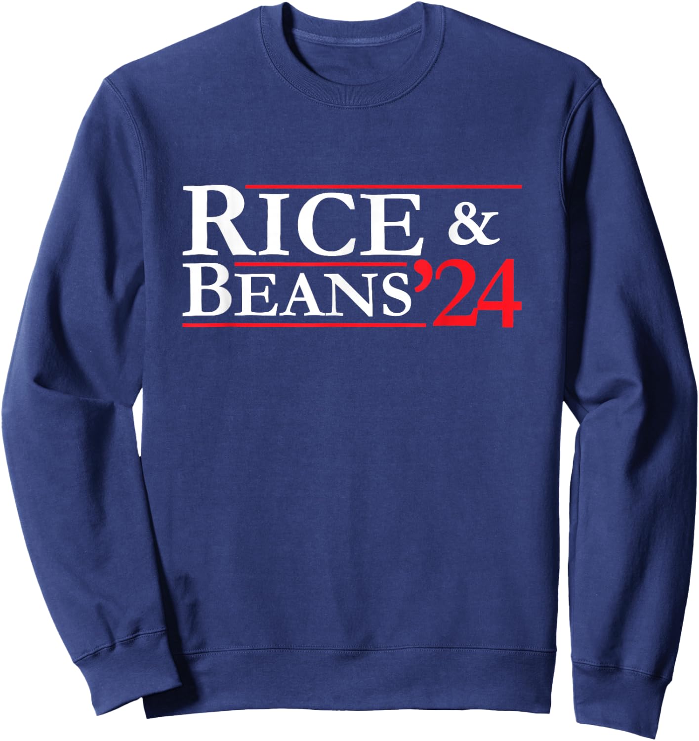 Novelty 2024 Election Campaign | '24 Rice and Beans Sweatshirt - Sweatshirt | Navy