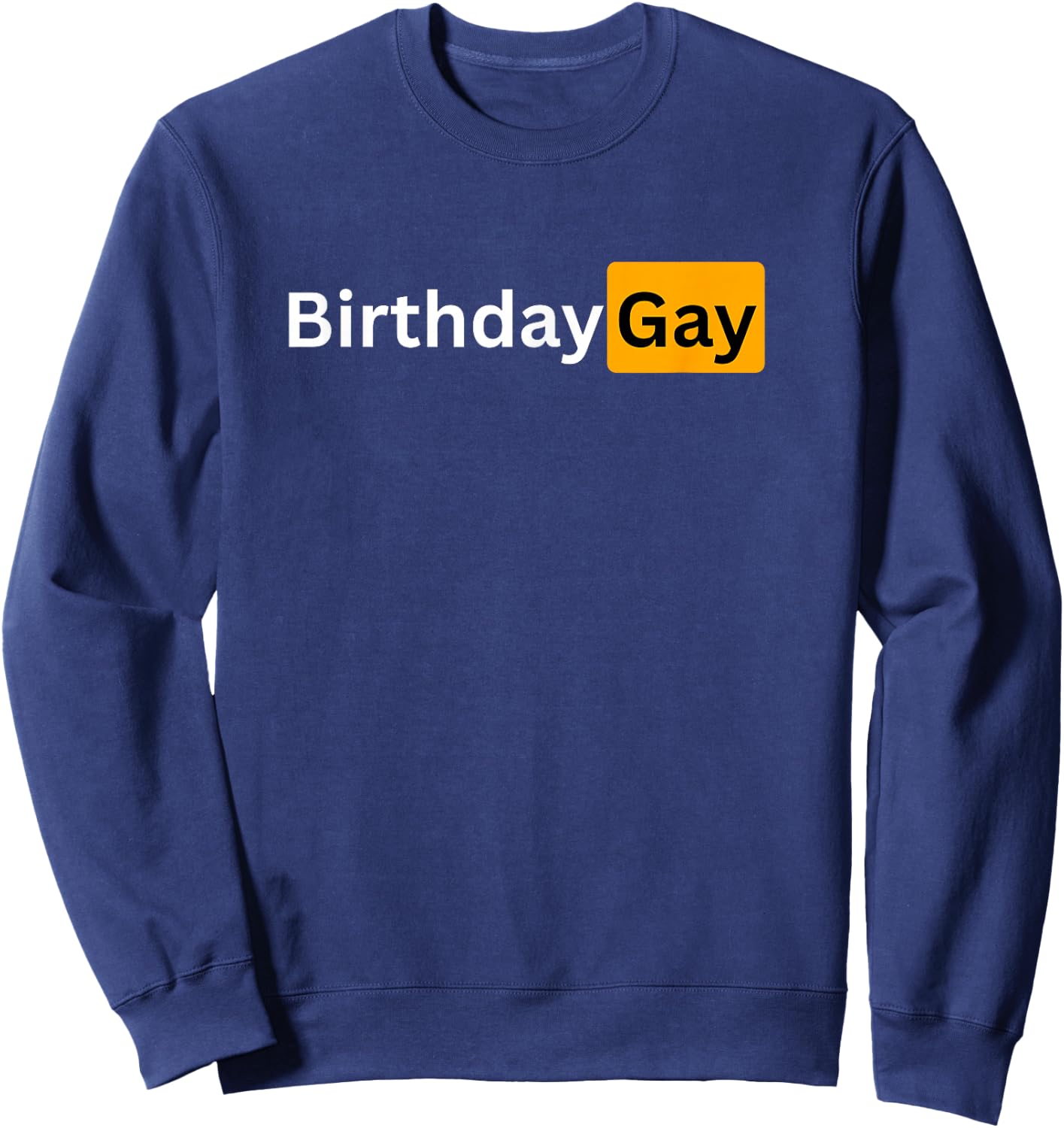 Funny Happy Birthday Gay Gift Sweatshirt - Sweatshirt | Navy