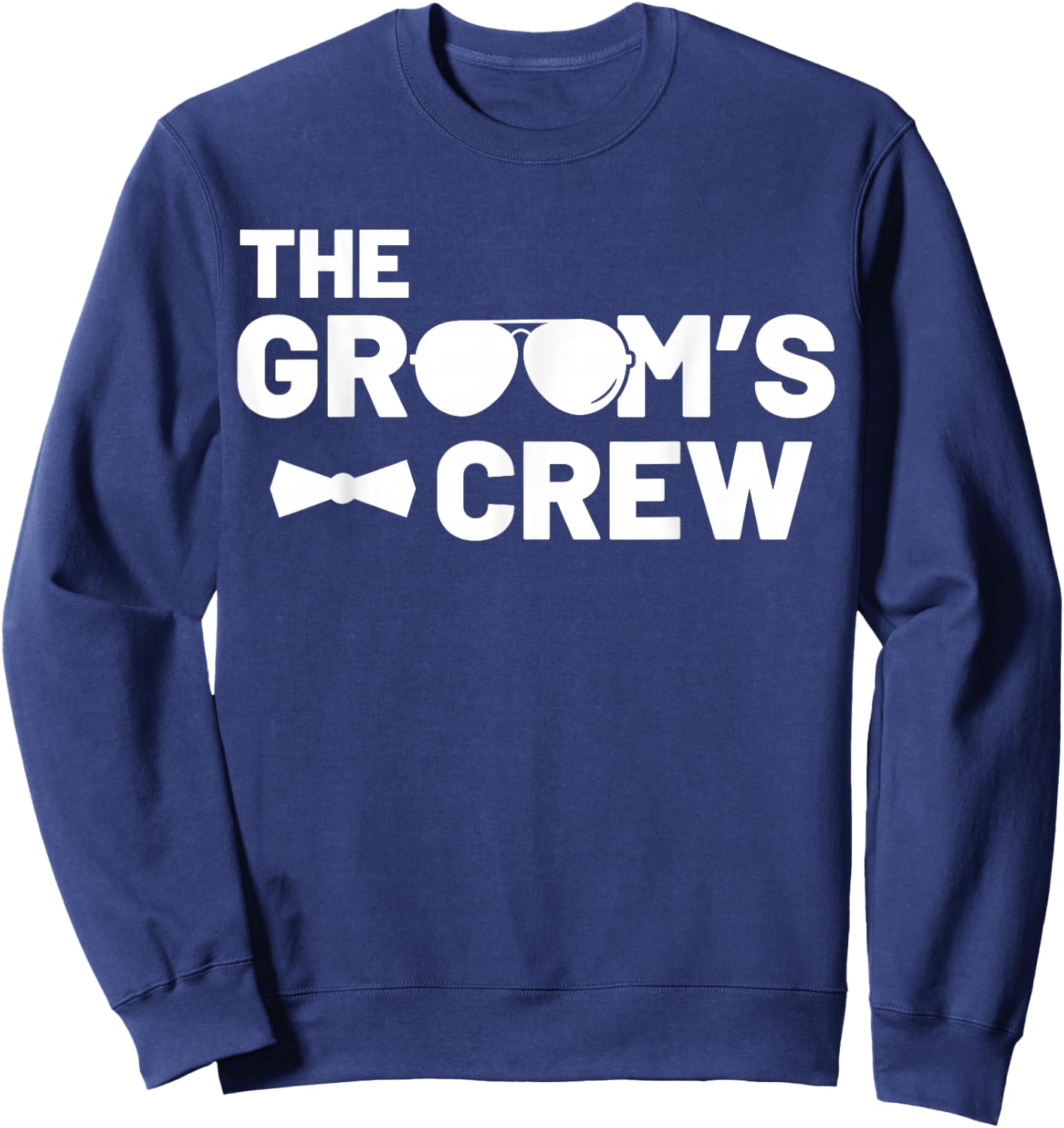 Groomsmen Groom Squat Men Bachelor Supplies Party Wedding Sweatshirt - Sweatshirt | Navy
