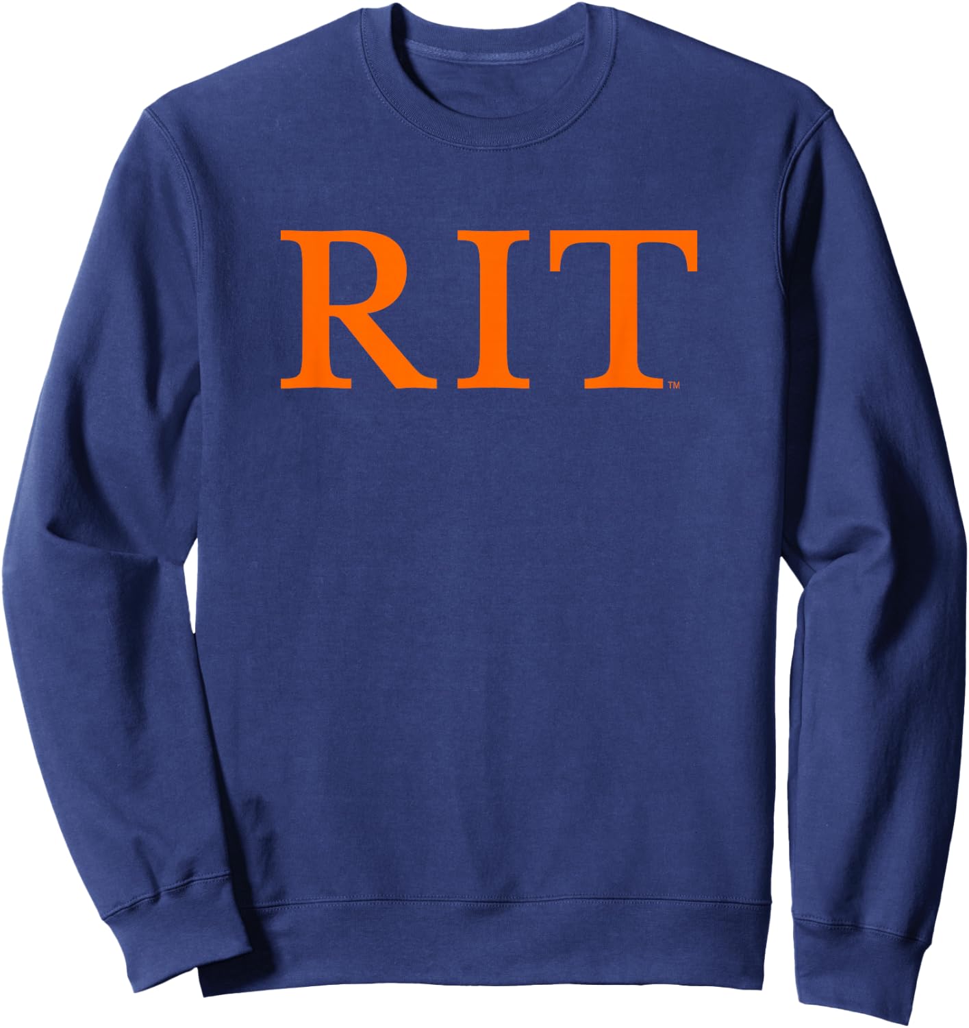 Rochester Institute of Technology RIT Orange Type Sweatshirt - Sweatshirt | Navy
