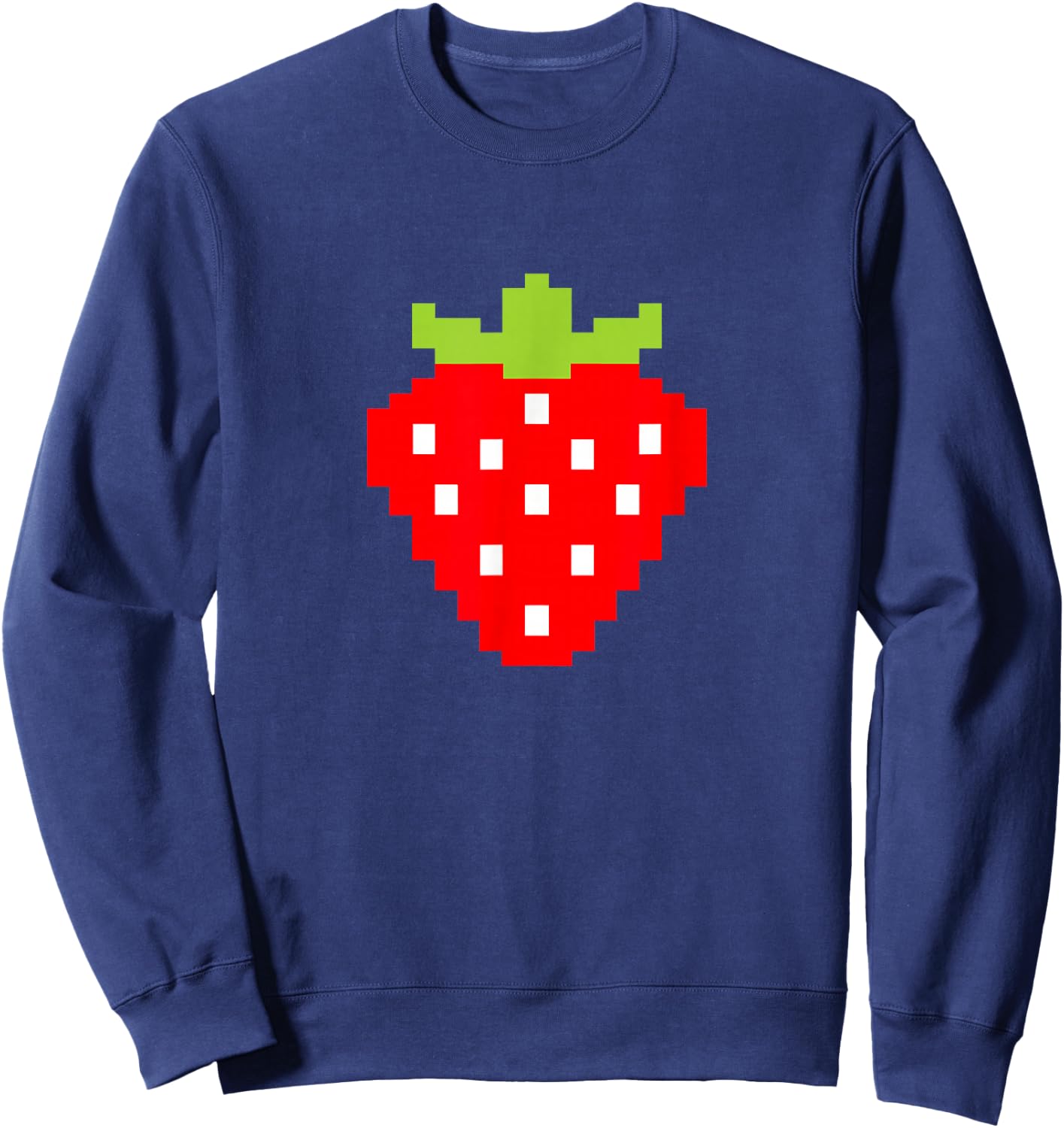 Pixel Strawberry Video Game Player Sweatshirt - Sweatshirt | Navy