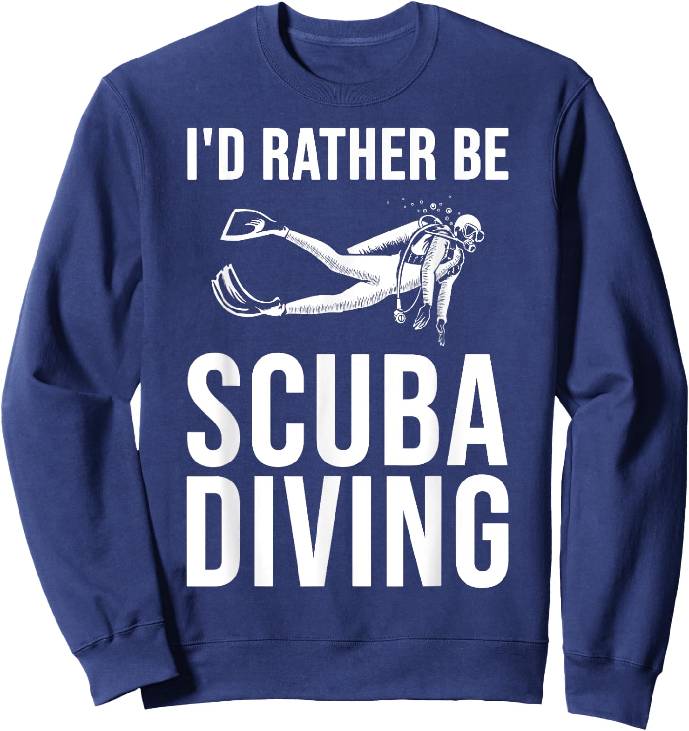 Cool Scuba Diving Women Snorkeler Beach Scuba Diver Sweatshirt - Sweatshirt | Navy