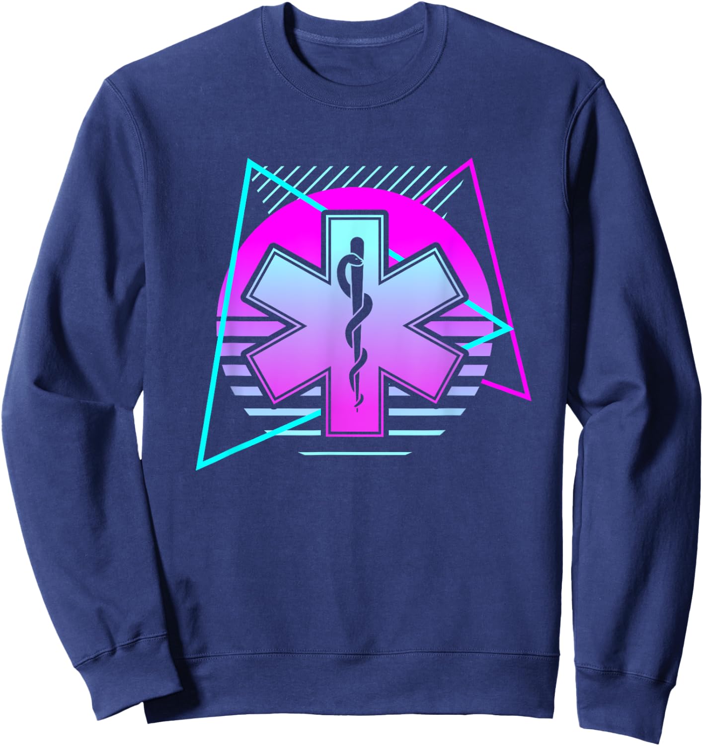 Retro Paramedic Medical Emergency Ems Sweatshirt - Sweatshirt | Navy