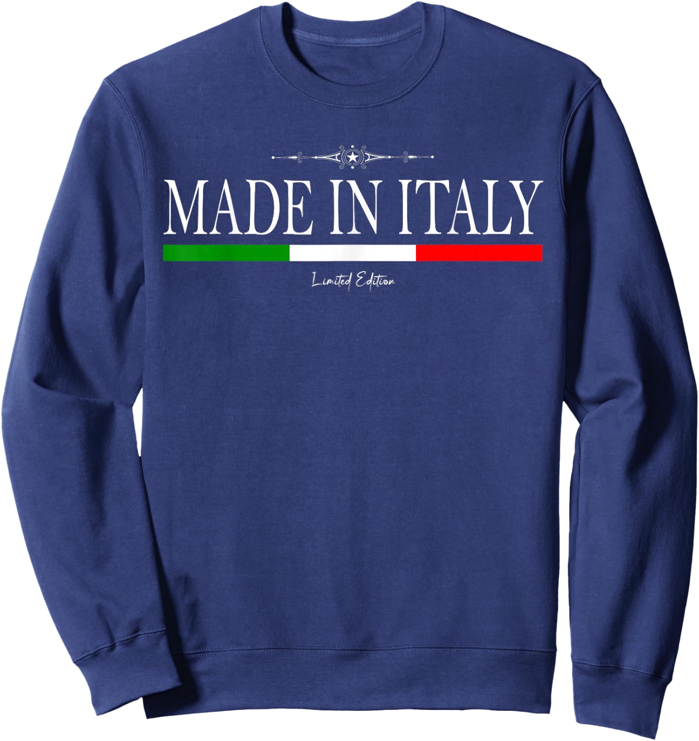 Made in Italy Limited Edition Italian Flag Proud Italian Sweatshirt - Sweatshirt | Navy
