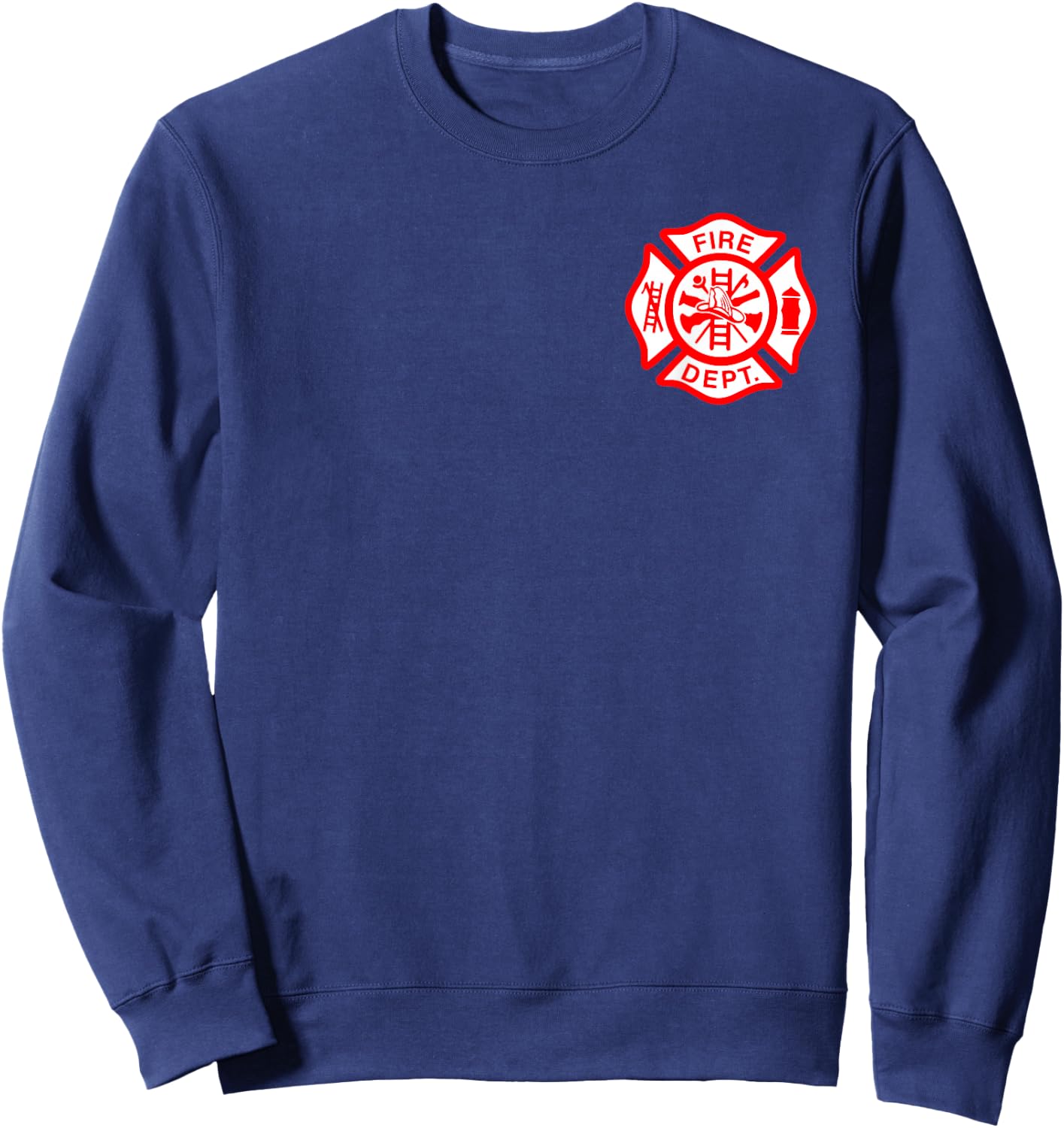 Fire Department Logo Uniform Fireman Symbol Firefighter Gear Sweatshirt - Sweatshirt | Navy