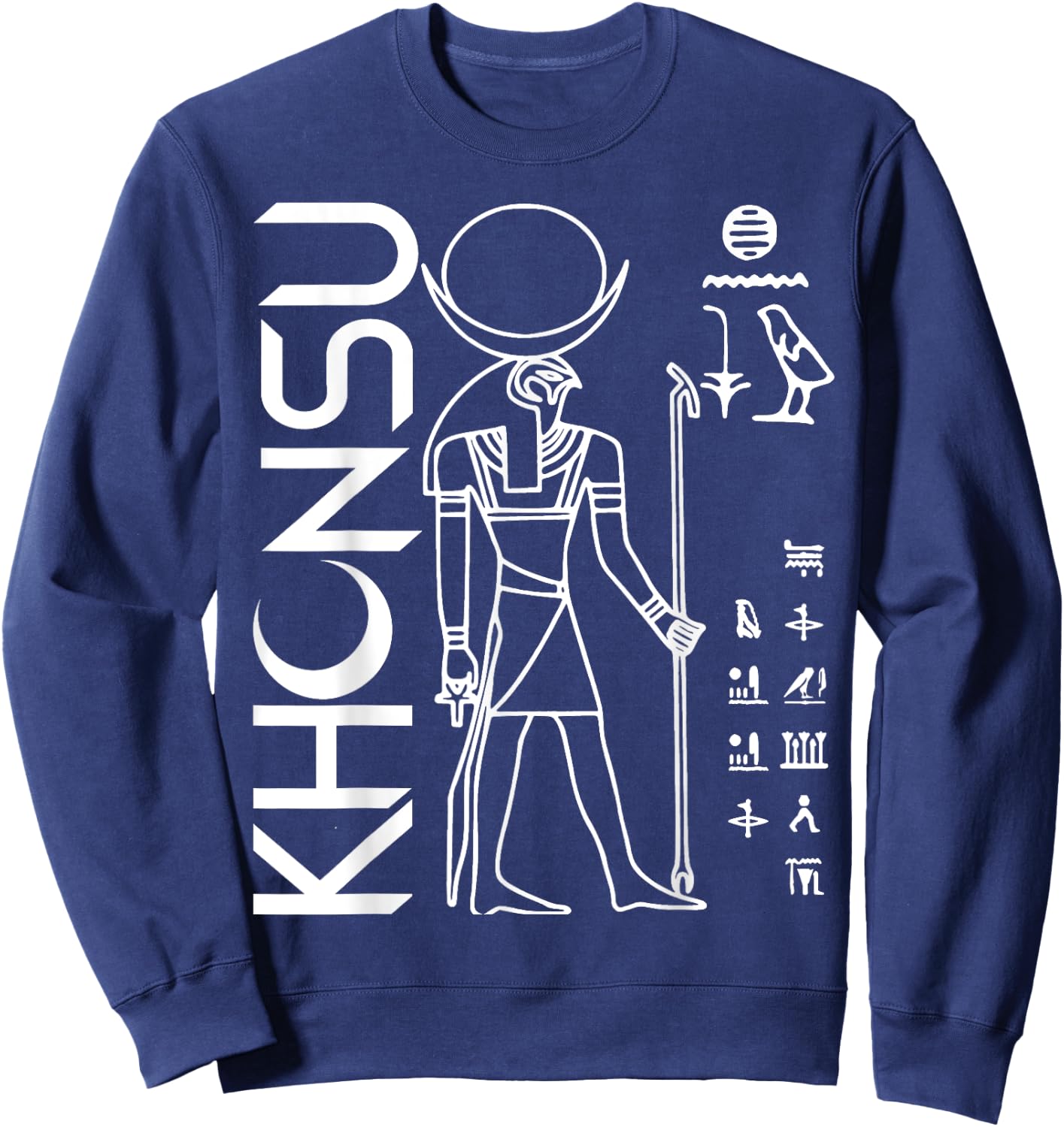 Nerdy Khonsu Egyptian Mythology Moon God Comic Hero Teacher Women Kids Sweatshirt - Sweatshirt | Navy
