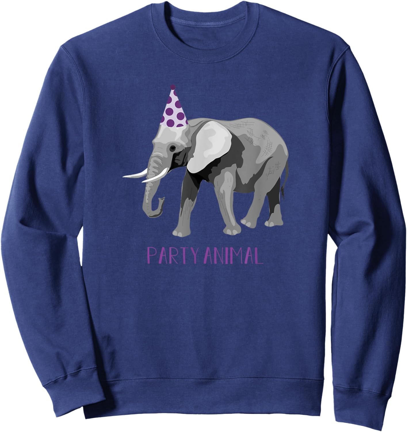 Elephant Birthday Party Animal Cute Funny Safari Joke Jungle Sweatshirt - Sweatshirt | Navy