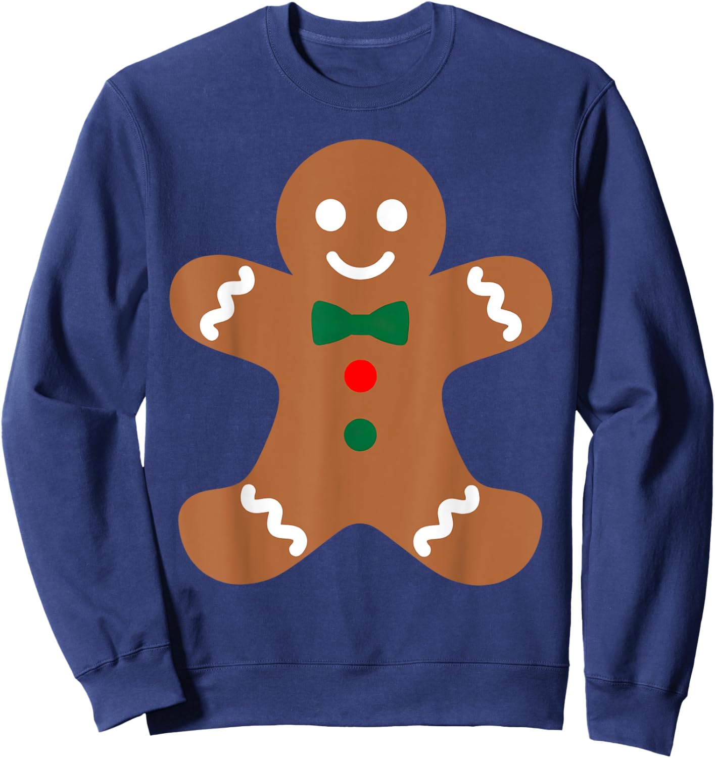 Gingerbread Man Christmas Cookie Baking Holiday Men Women Sweatshirt - Sweatshirt | Navy