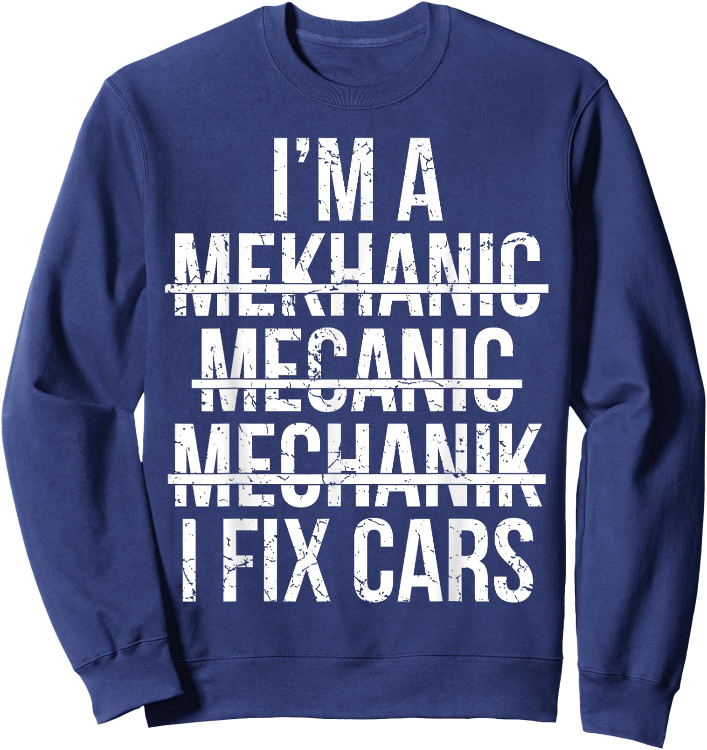 Funny Car Mechanic Men Women Kids Best Auto Mechanic Sweatshirt - Sweatshirt | Navy