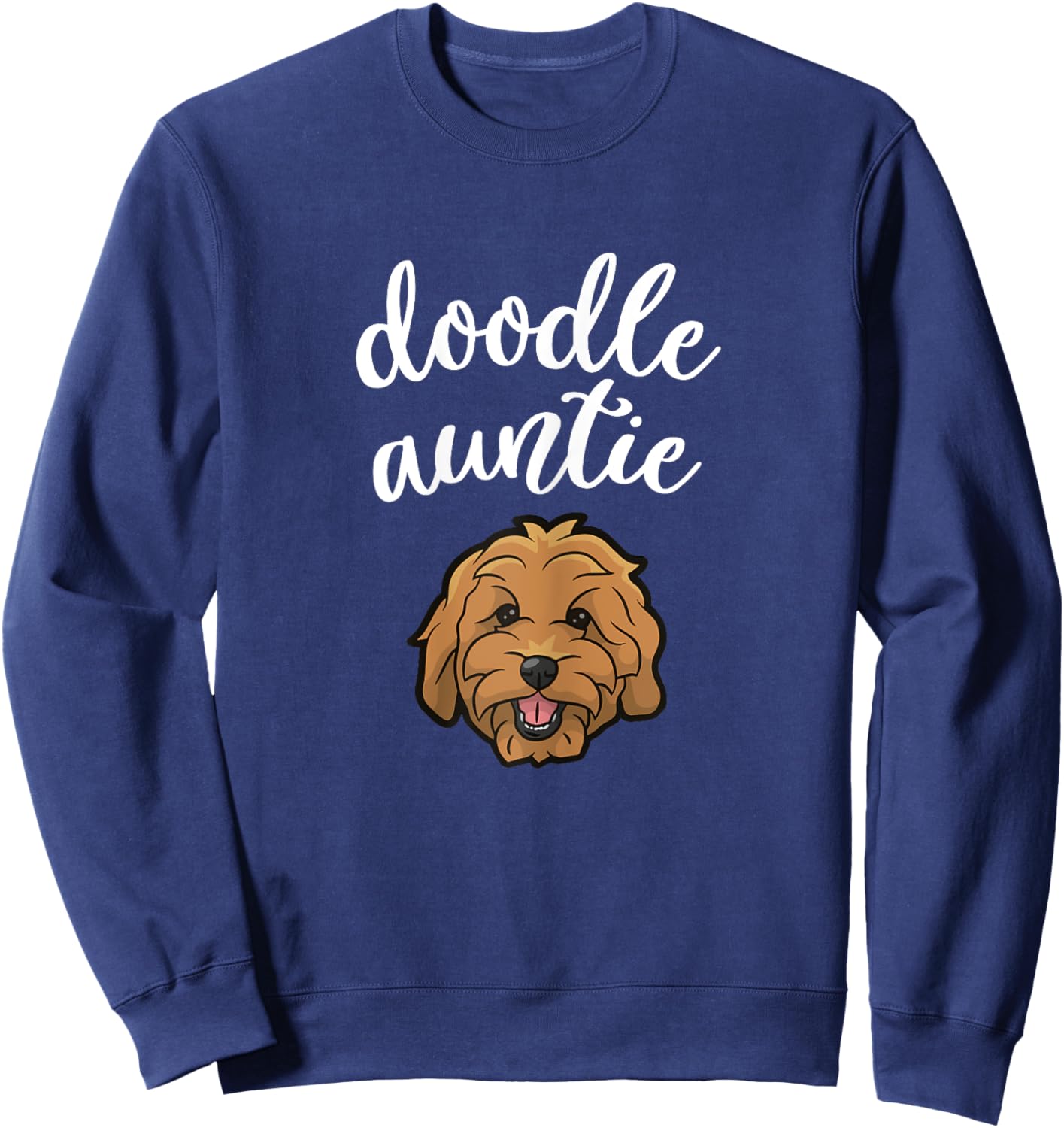 Goldendoodle Aunt - Doodle Auntie Cute Dog Girls Kids Sweatshirt - Sweatshirt | Navy