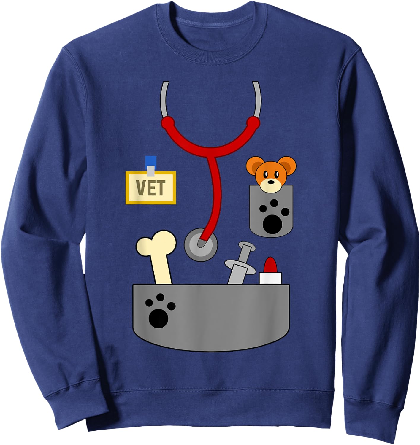 Halloween Veterinarian Costume Shirt | Veterinary Gift Sweatshirt - Sweatshirt | Navy