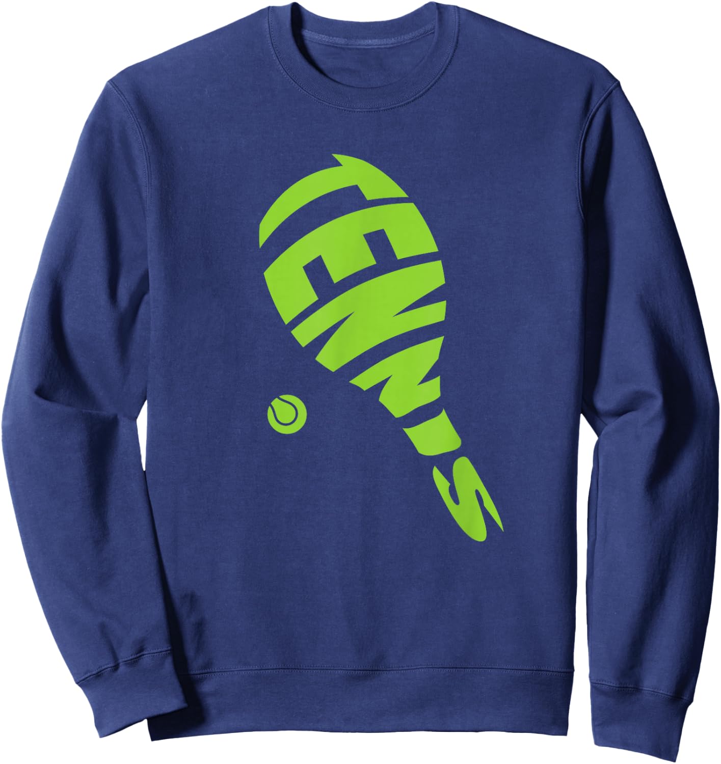 Tennis Racket and Tennis Ball | Tennis Graphic Sweatshirt - Sweatshirt | Navy
