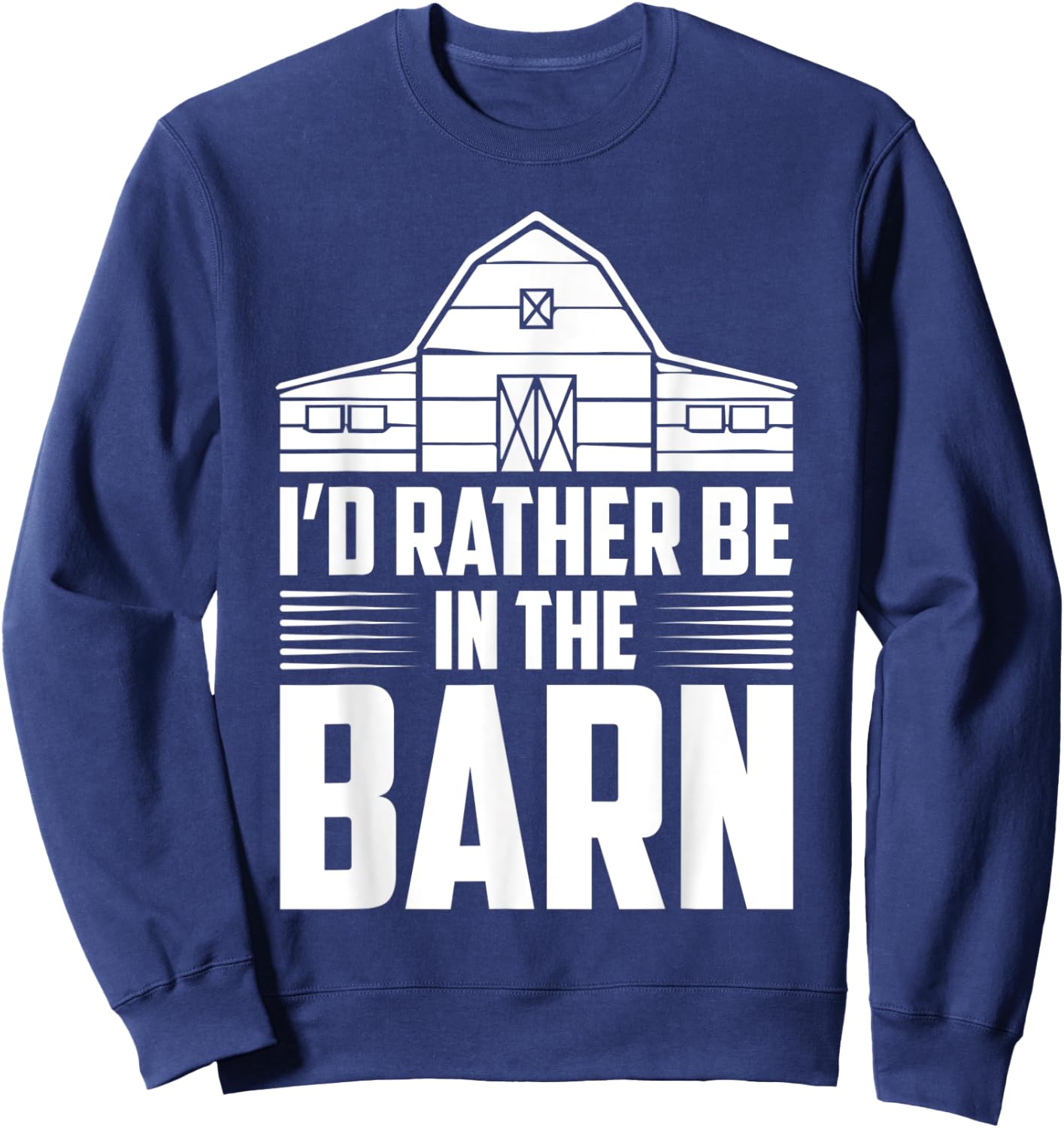 I’d rather be in the barn horse jockey lover derby game KY Sweatshirt - Sweatshirt | Navy