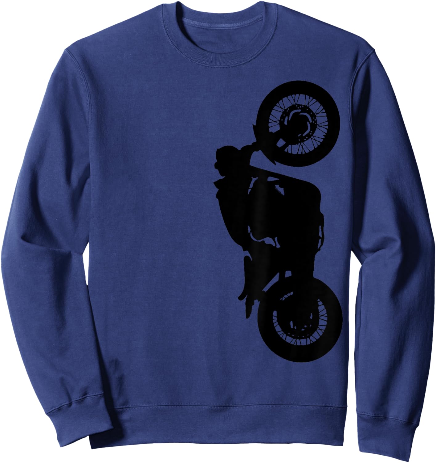 Custom Bobber Motorcycle - Chopper - Rat Bike - Vintage Sweatshirt - Sweatshirt | Navy