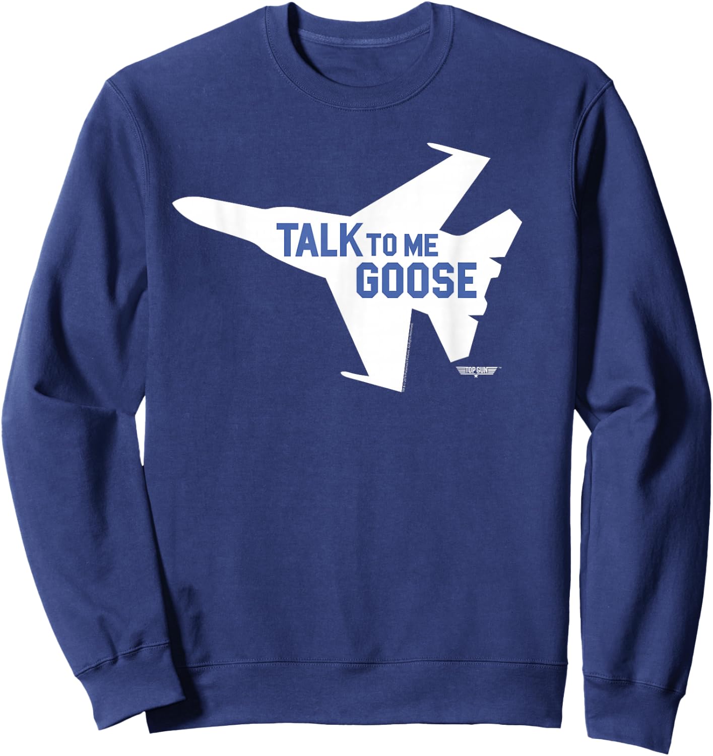 Top Gun Talk to Me Goose Jet Silhouette Action Movie Sweatshirt - Sweatshirt | Navy
