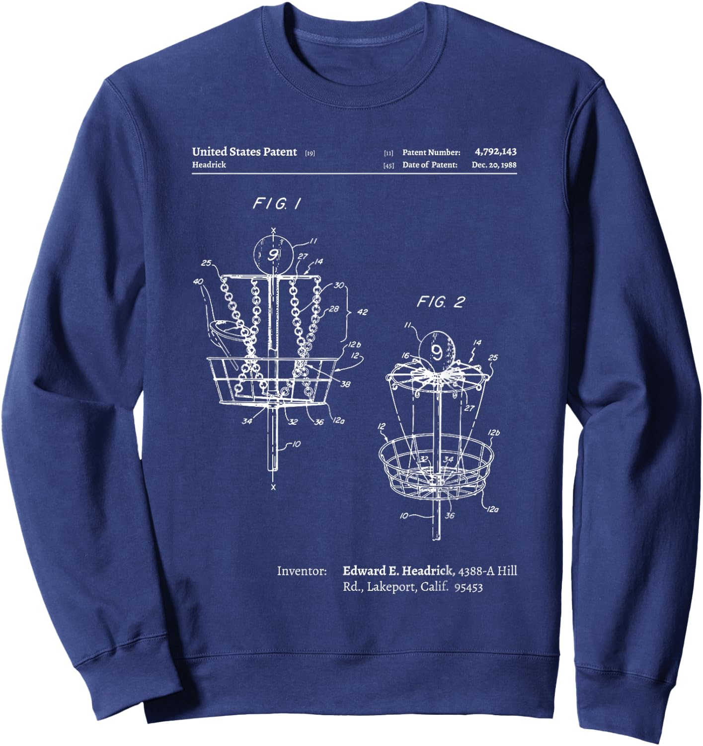 Disc Golf Women - Disc Golf Patent Sweatshirt - Sweatshirt | Navy