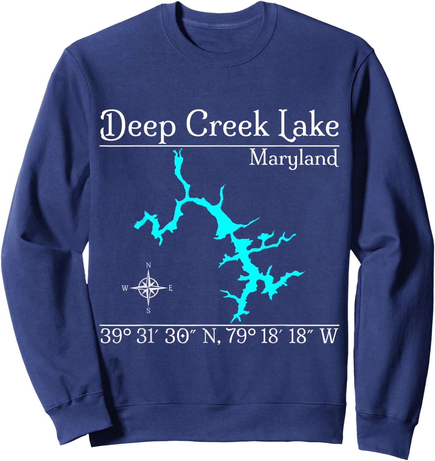 Deep Creek Lake, Maryland Sweatshirt - Sweatshirt | Navy