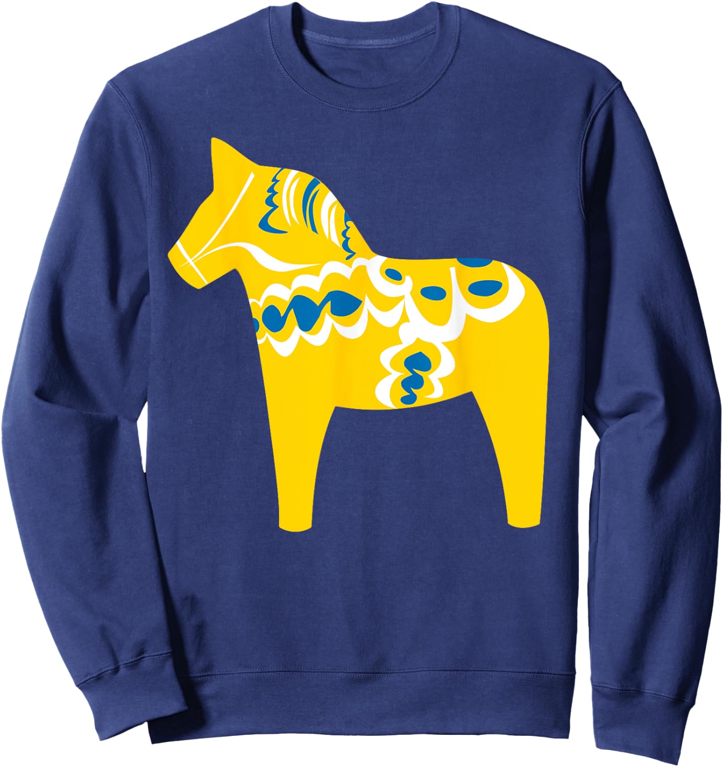 Dala Horse Shirt Dalarna Swedish Sweden Gift Sweatshirt - Sweatshirt | Navy