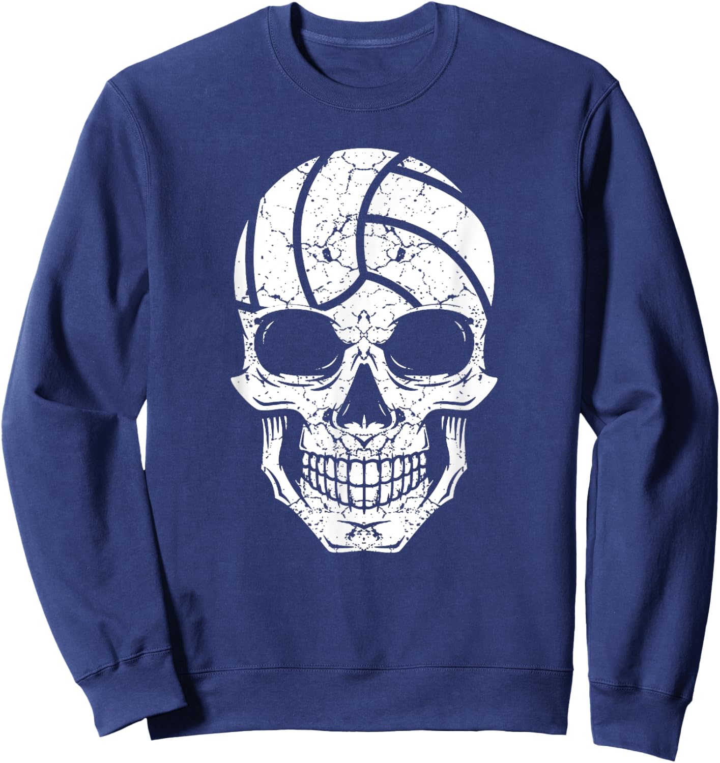Volleyball Player Skull Sweatshirt - Sweatshirt | Navy