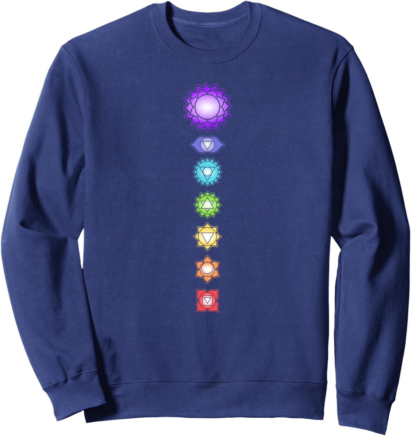 Yoga Meditation Spiritual Body Energy Chakra Sweatshirt - Sweatshirt | Navy