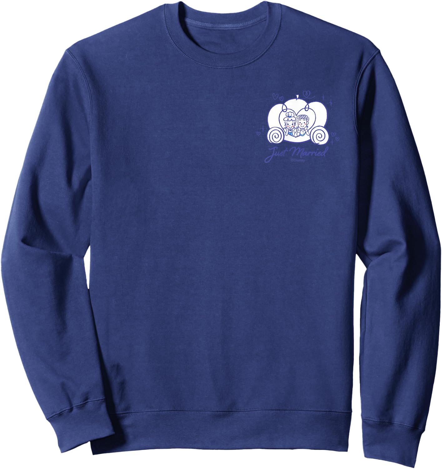 Disney Just Married Cinderella Prince Charming Honeymoon Sweatshirt - Sweatshirt | Navy